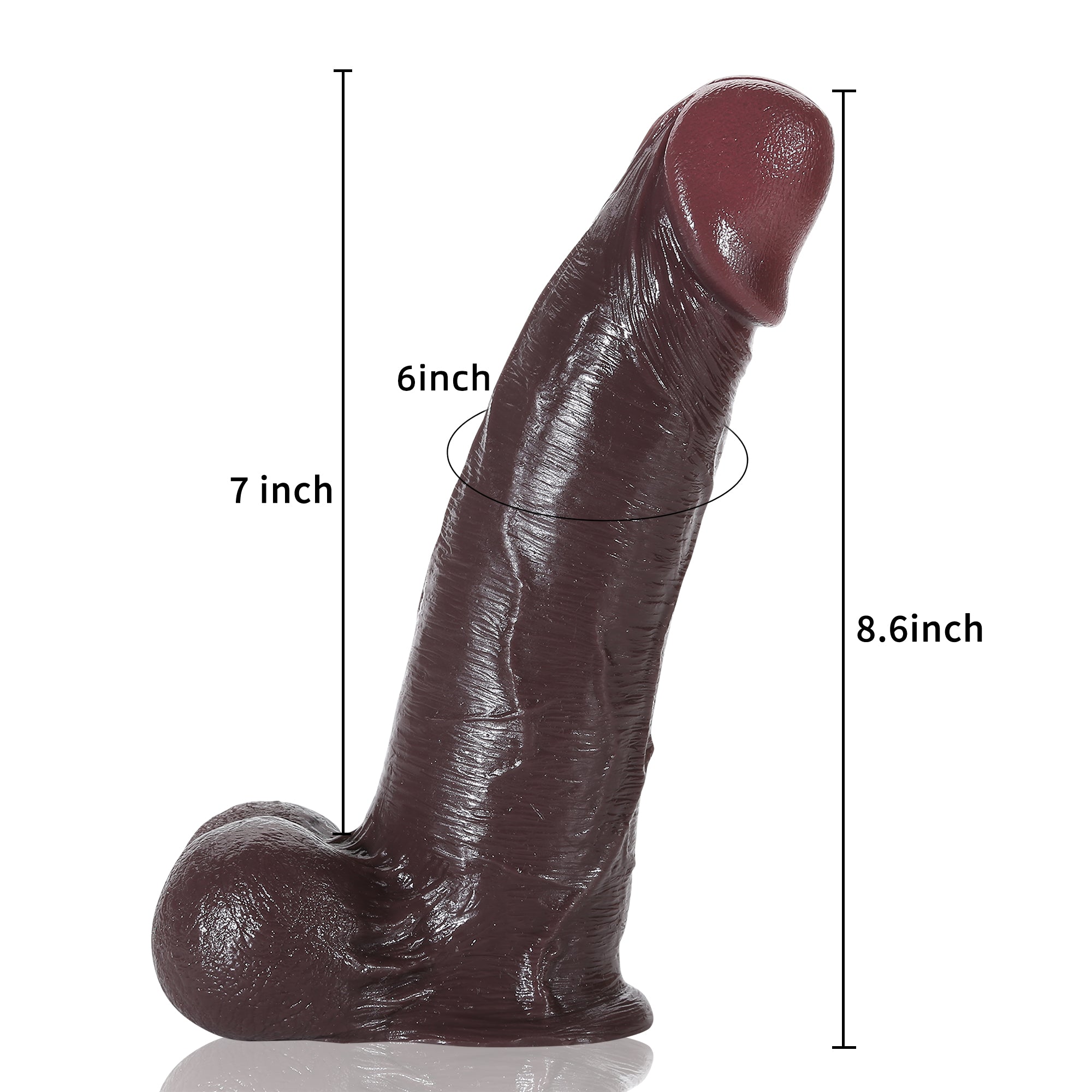 RidingX David 8.6in Realistic Dildo With Retractable Foreskin & Balls