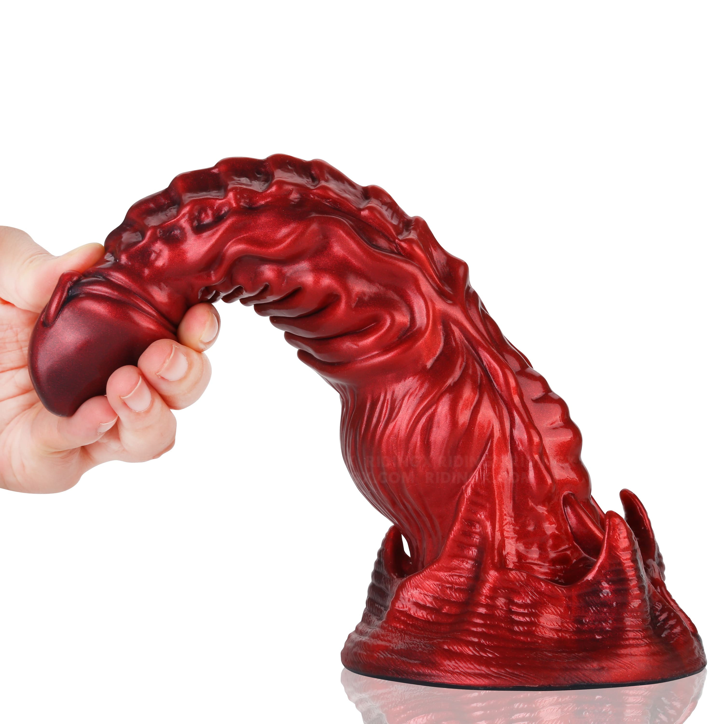 9 Inch Extraordinary Soft Silicone Tentacle Monster Dildo for Vaginal Sex & Anal Sex Bliss - Twilight Rosso
