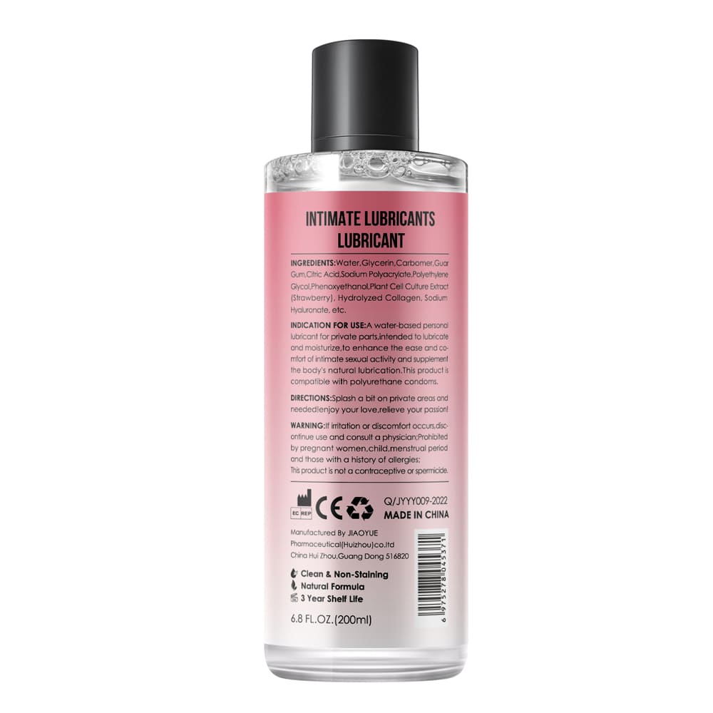 200ml Water Based Lube Lasts Long & Easy to Clean Sex Lube