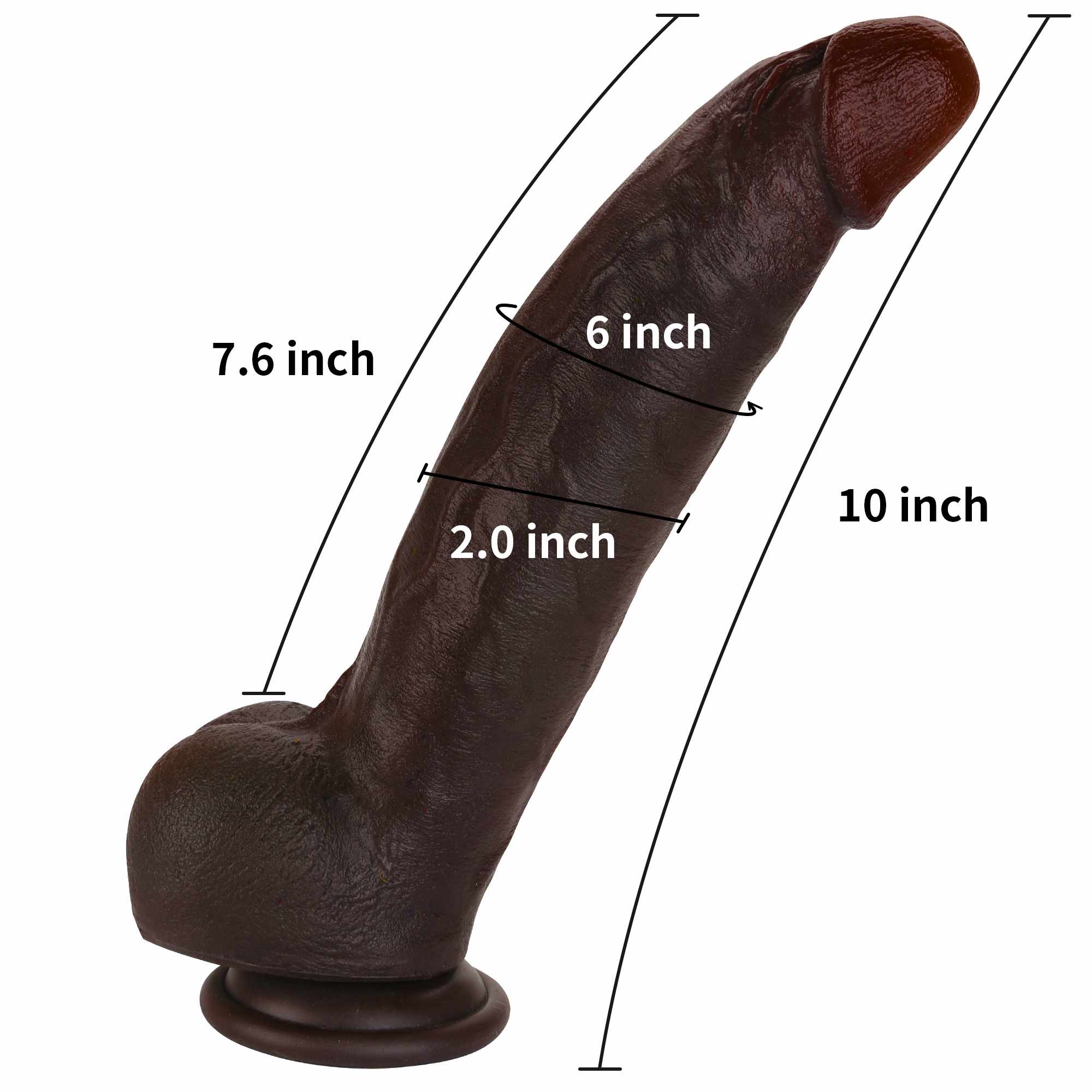 Baron 10 inch BBC Realistic Dildo Real Skin Dildo Soft Skin With Keel