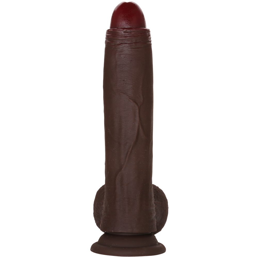BigNut 10 inch Sliding Skin Dildo Uncut Realistic Dildo With Balls