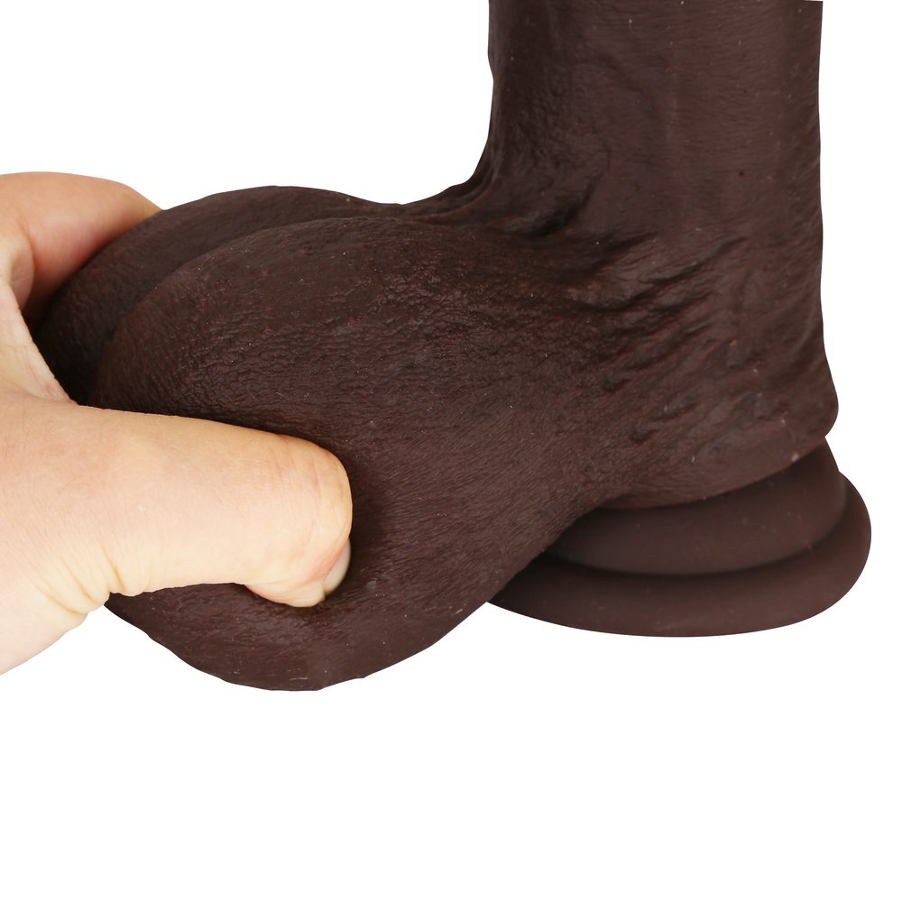 BigNut 10 inch Sliding Skin Dildo Uncut Realistic Dildo With Balls