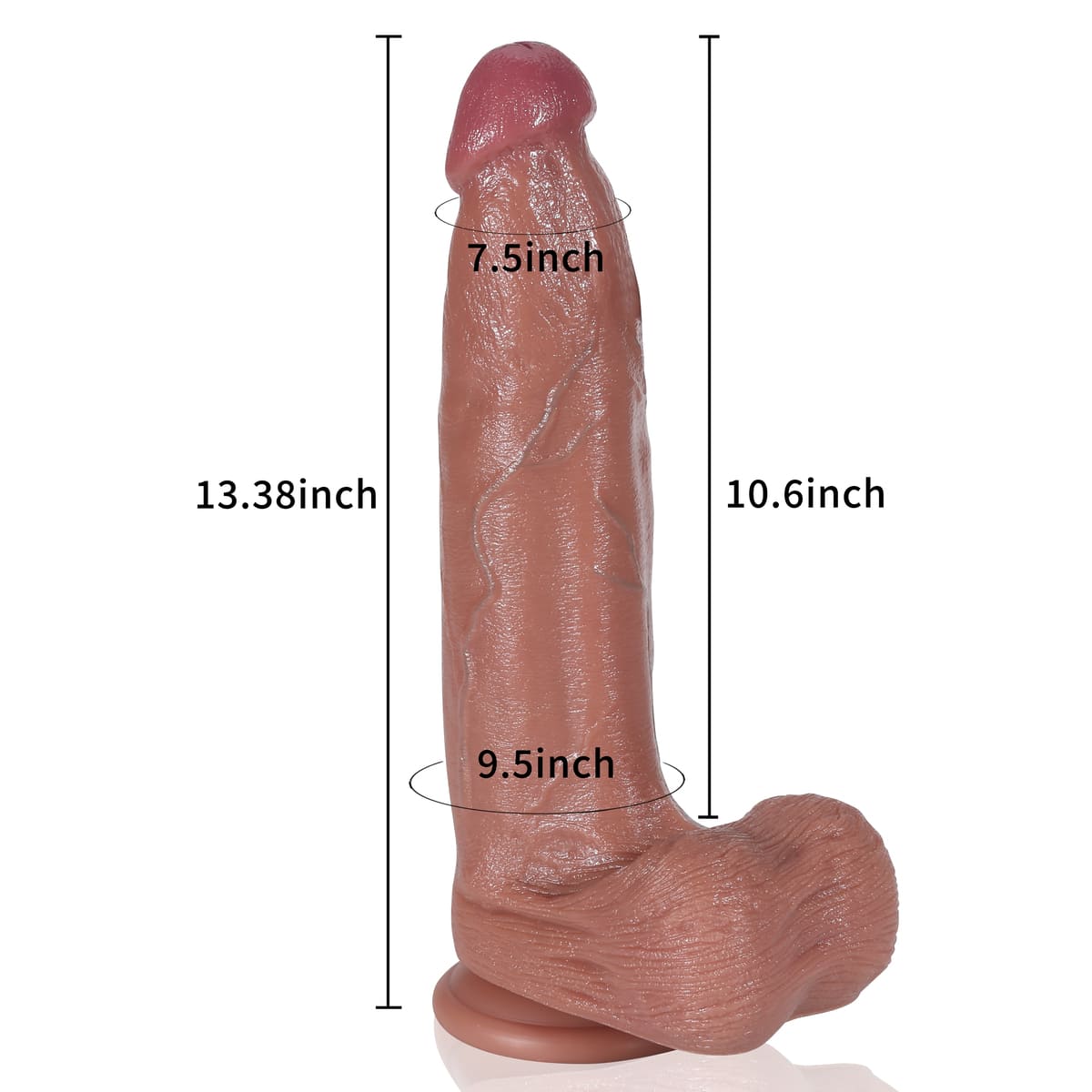 Bruce 13 Inch Realistic Huge Dildo Dual Density Dildo Real Feeling Lifelike Skin