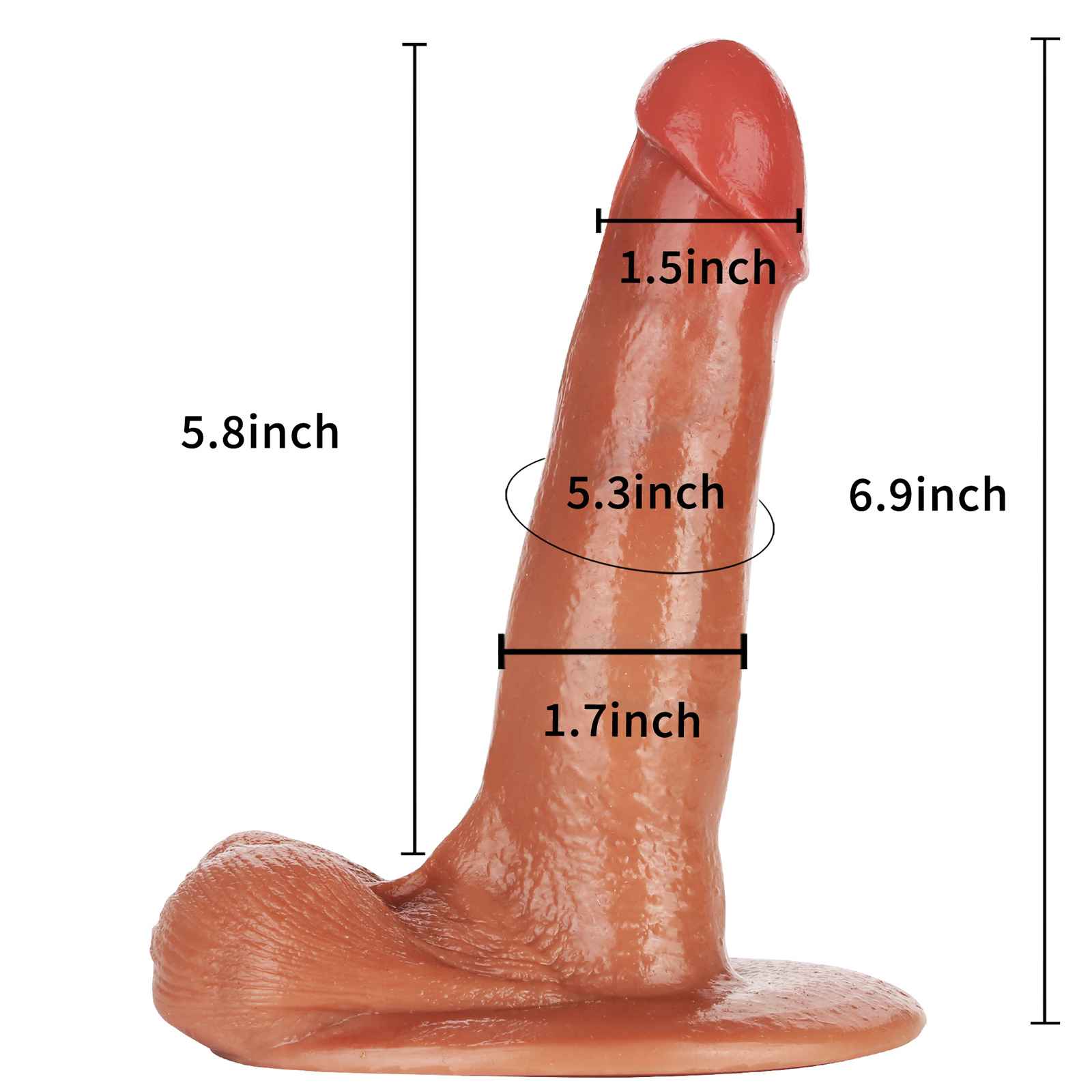 Butter 6.9 inch Sliding Skin Ultra Realistic Dildo & Real Balls