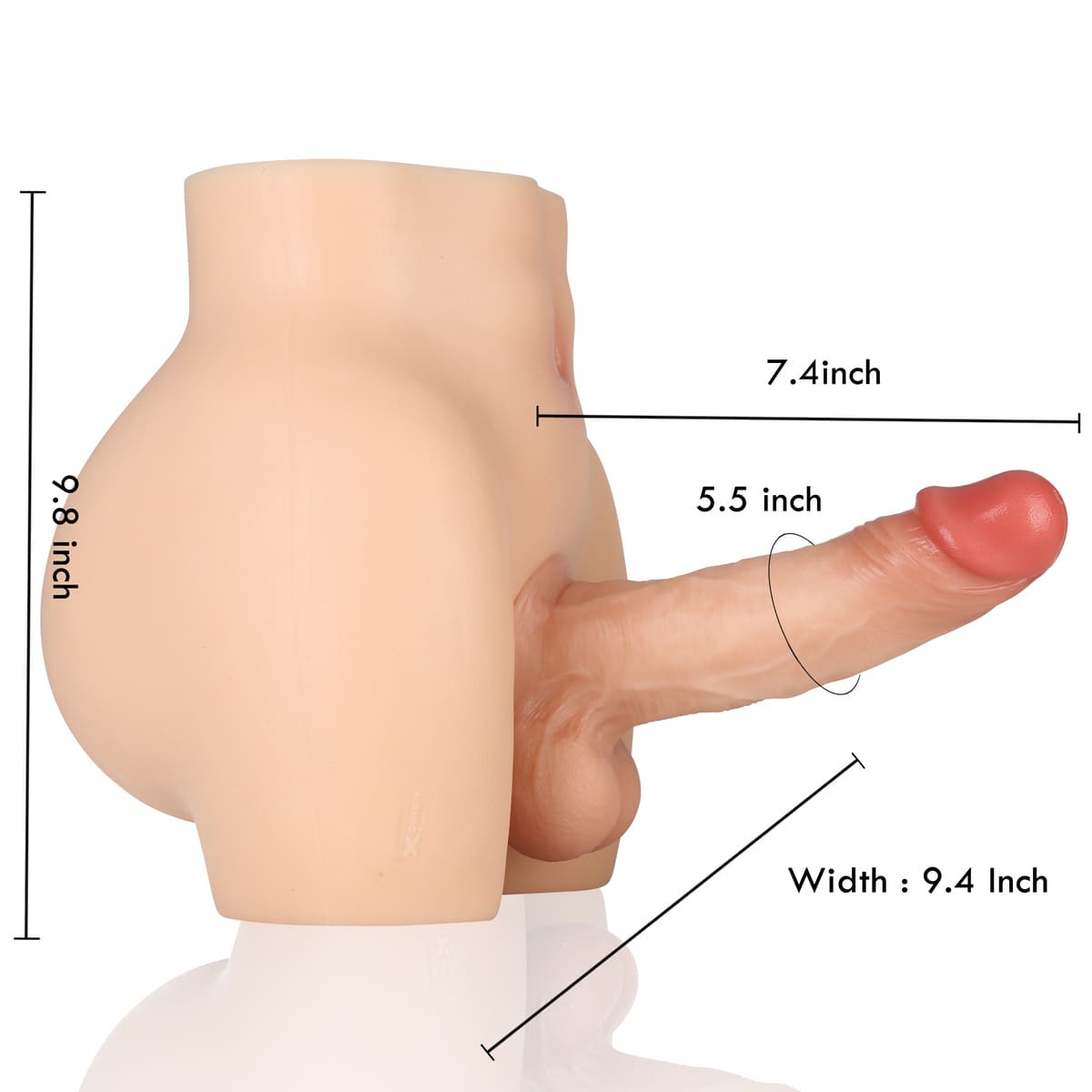 RidingX Chris 14lb With James 7inch Dildo (Flesh)