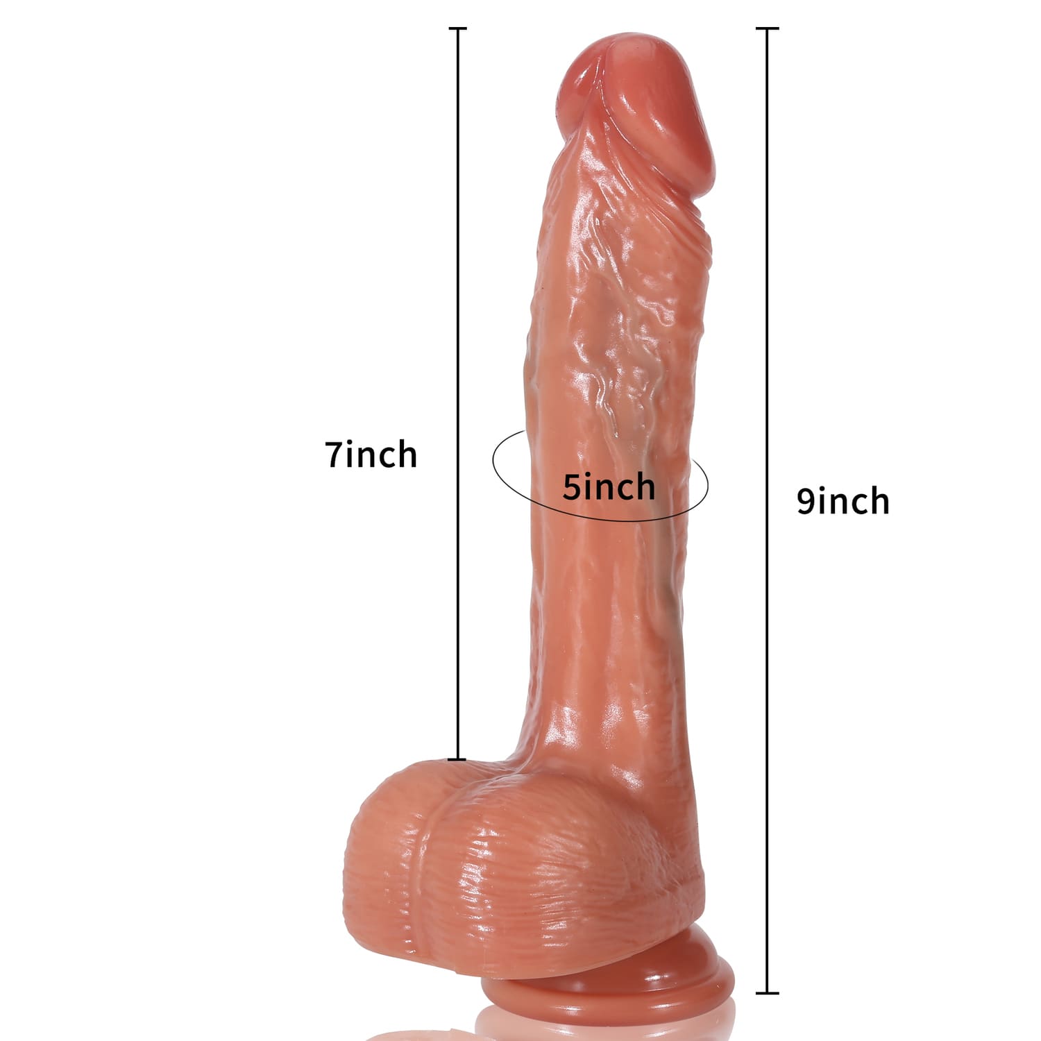 Dante Colle 9 inch Remote Control 3 Modes Thrusting Realistic Dildo G Spot Pleasure ( 5 Modes Vibrator & Heated)