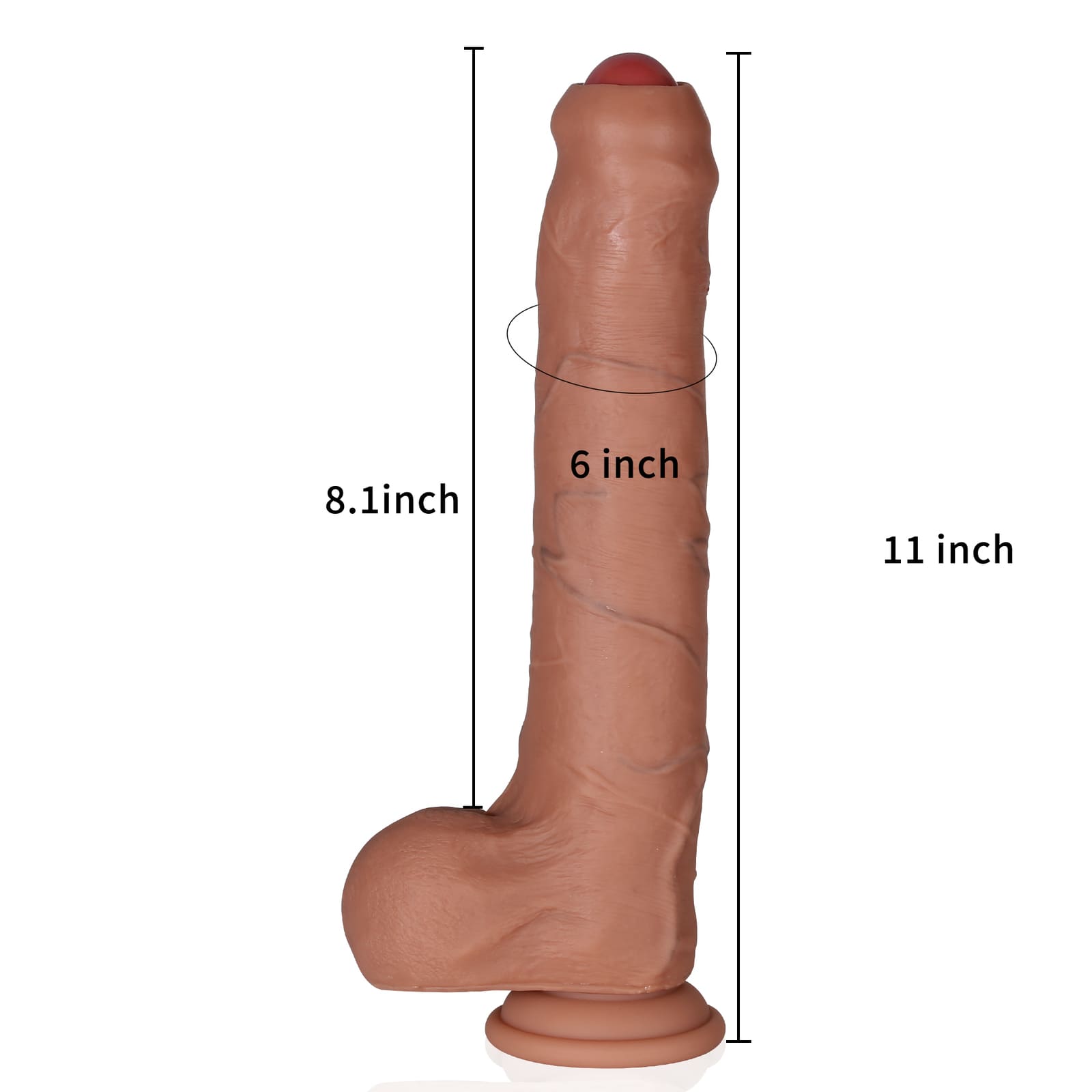 Diego 11in Huge Foreskin Sliding Skin Life Like Dildo Uncut Dildo