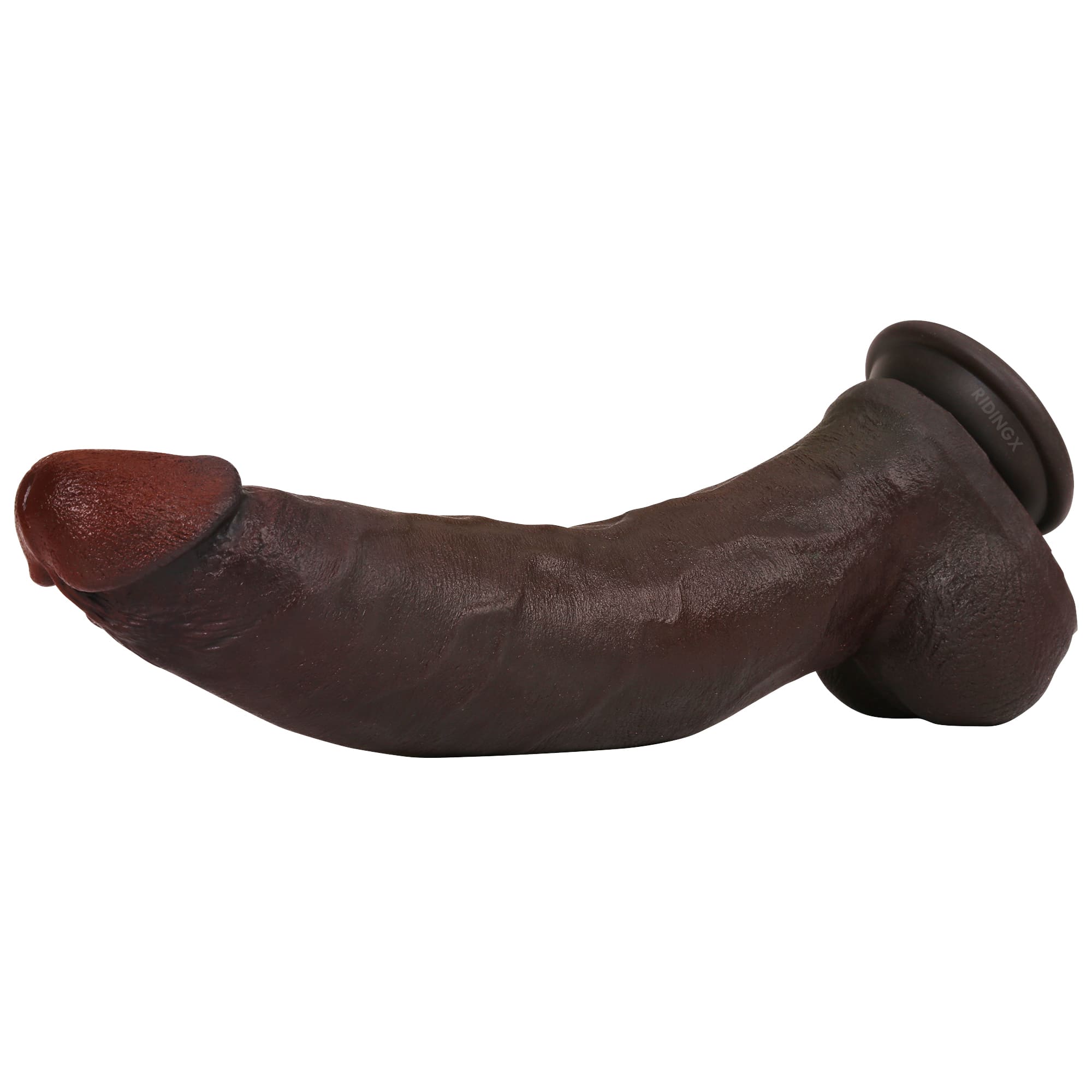 Dredd Dildo BBC Realistic 12 inch Black Real Skin Dildo With Keel