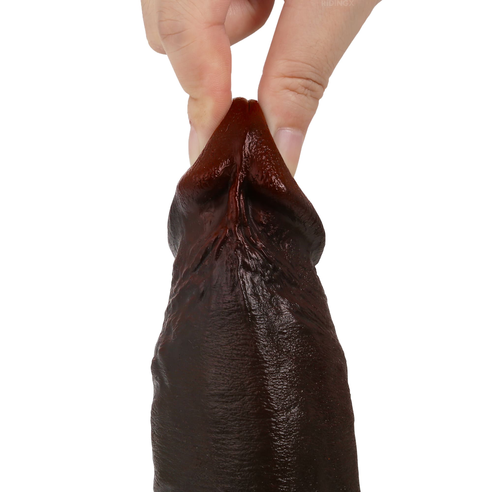 Dredd Dildo BBC Realistic 12 inch Black Real Skin Dildo With Keel