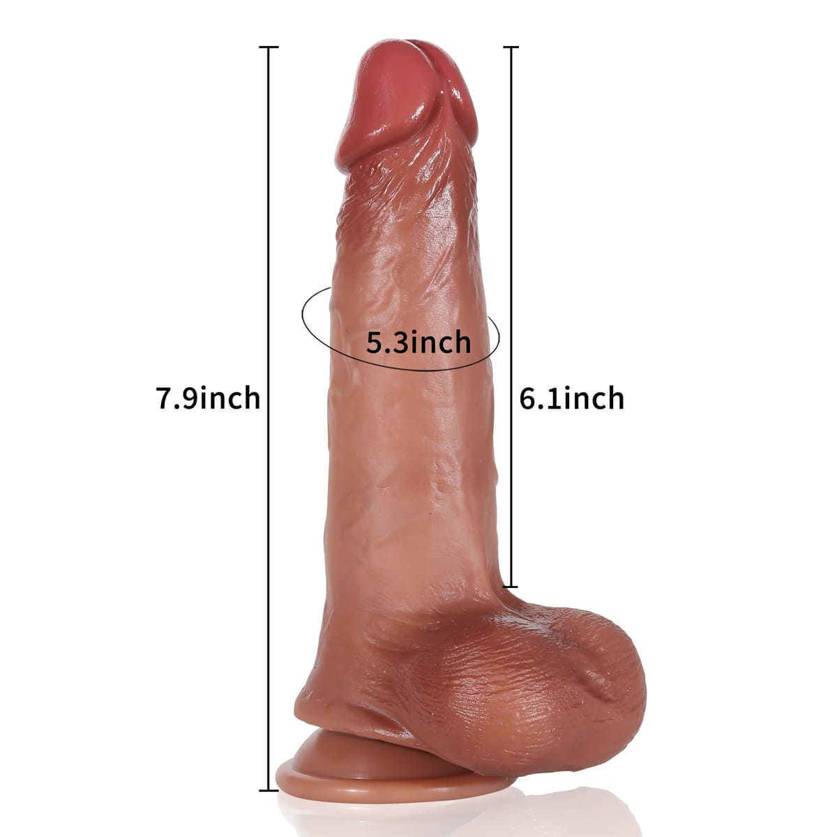 Baller 7.9in Sliding Foreskin Black Dildo Lifelike Flexible Real Balls Realistic Dildo