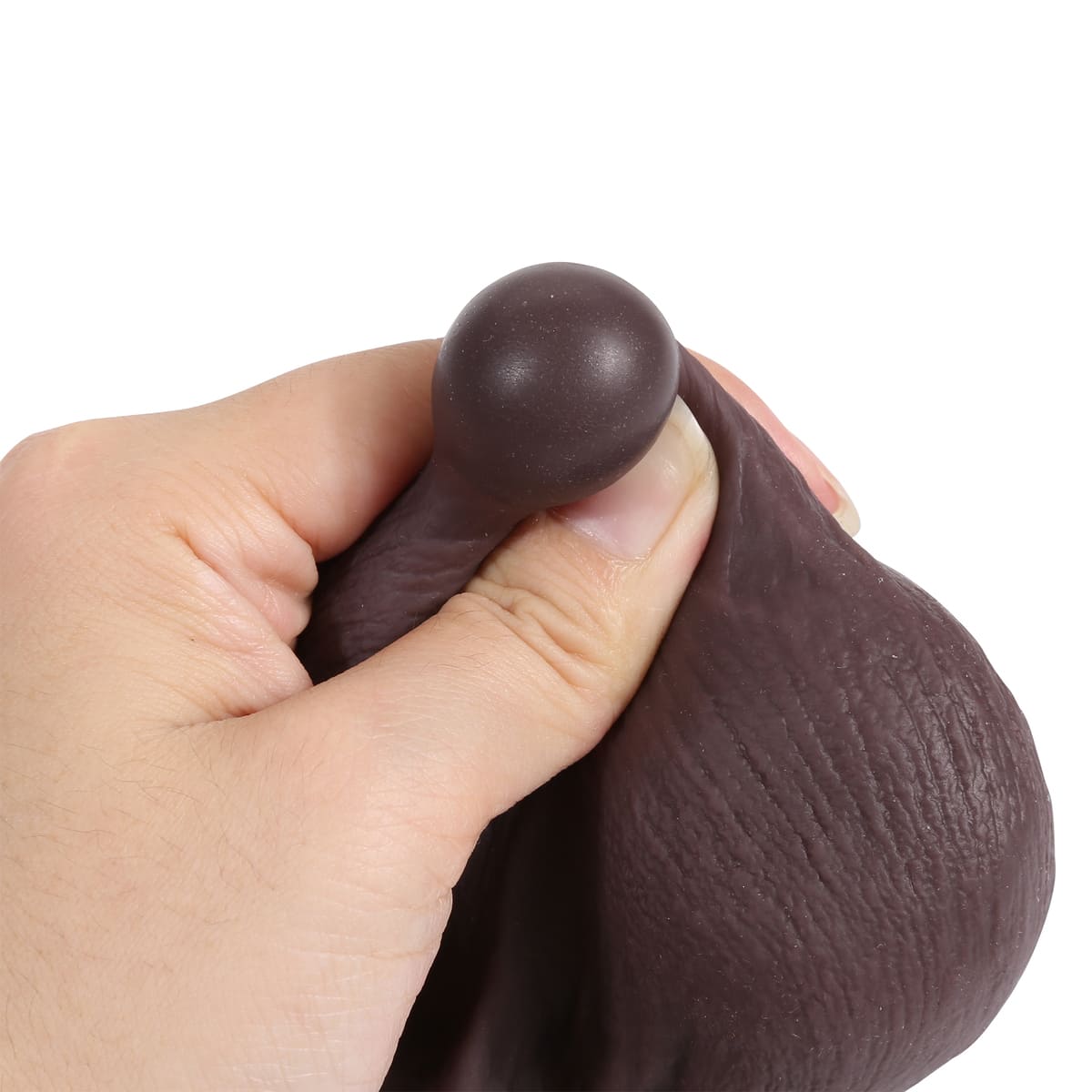 Baller 7.9in Sliding Foreskin Black Dildo Lifelike Flexible Real Balls Realistic Dildo