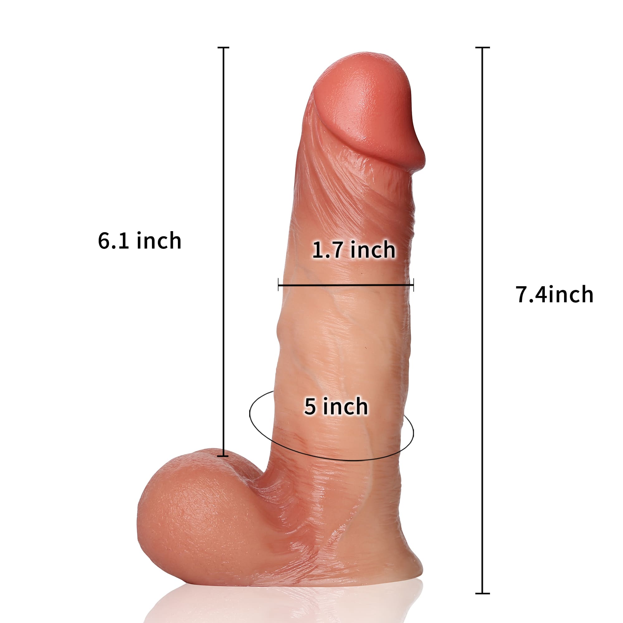 RidingX James 7.4in Hyper Realistic Dildo With Ultra Real Balls
