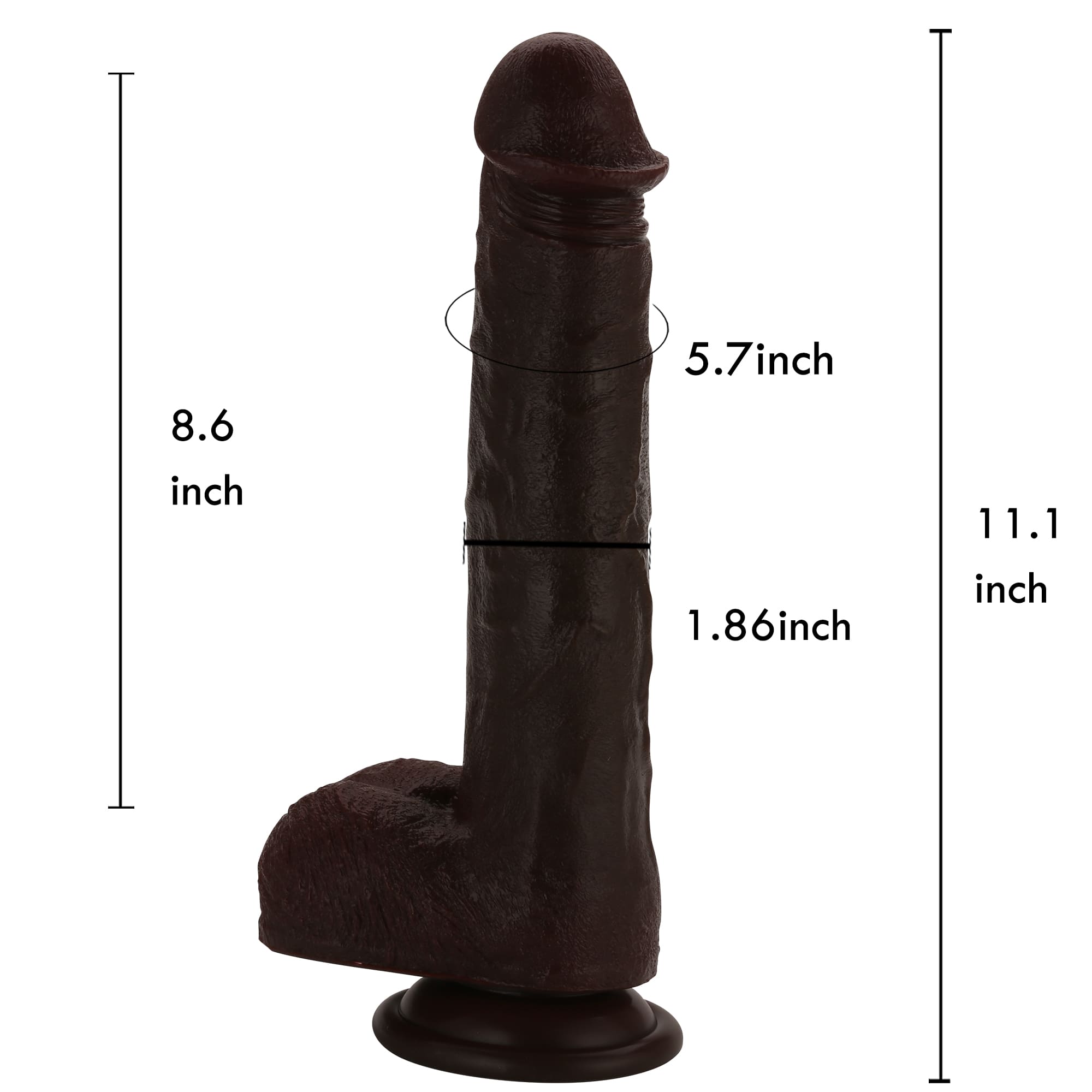 Kyle 11 in Black Thrusting Dildo Powerful Vibration Big Black Cock