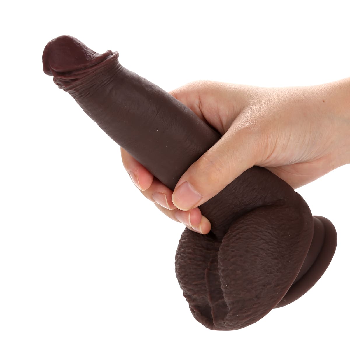 Max 7.4in Ultra Lifelike Skin Most Realistic Dildo Black Dildo