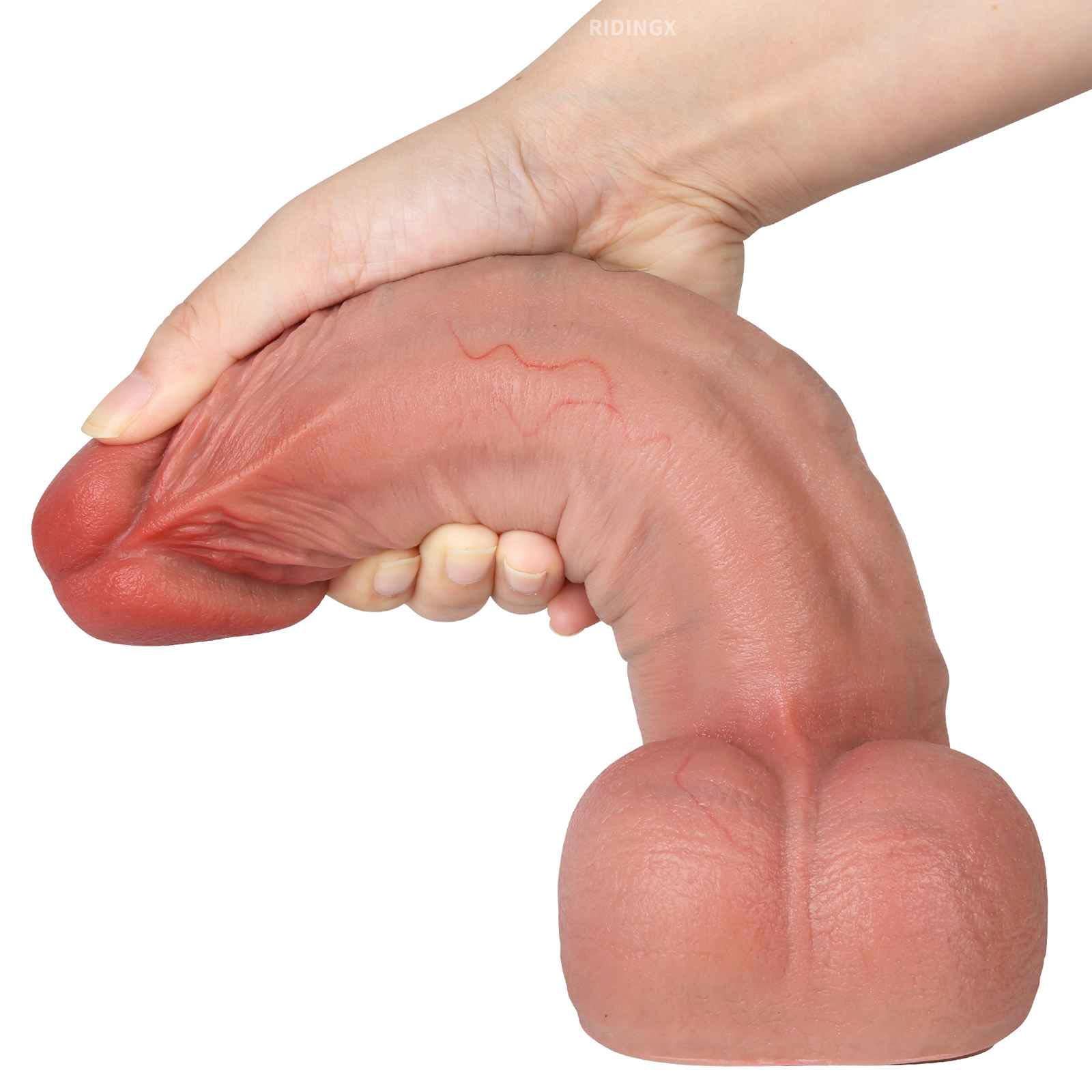 Roman 10 inch Ultra Realistic Real Skin Dildo With Keel