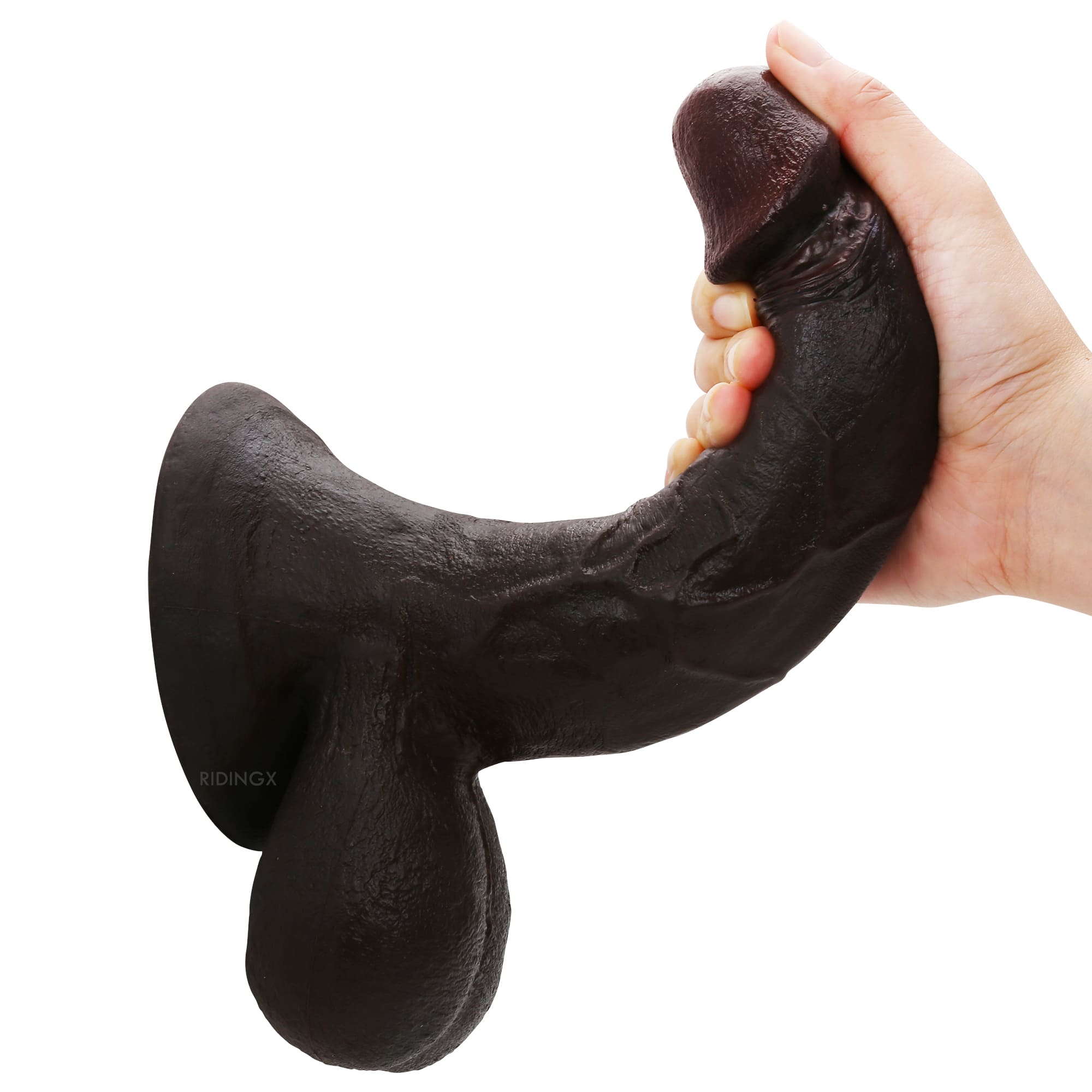 Ryder 9 inch BBC Realistic Curved Dildo Soft Skin With Keel