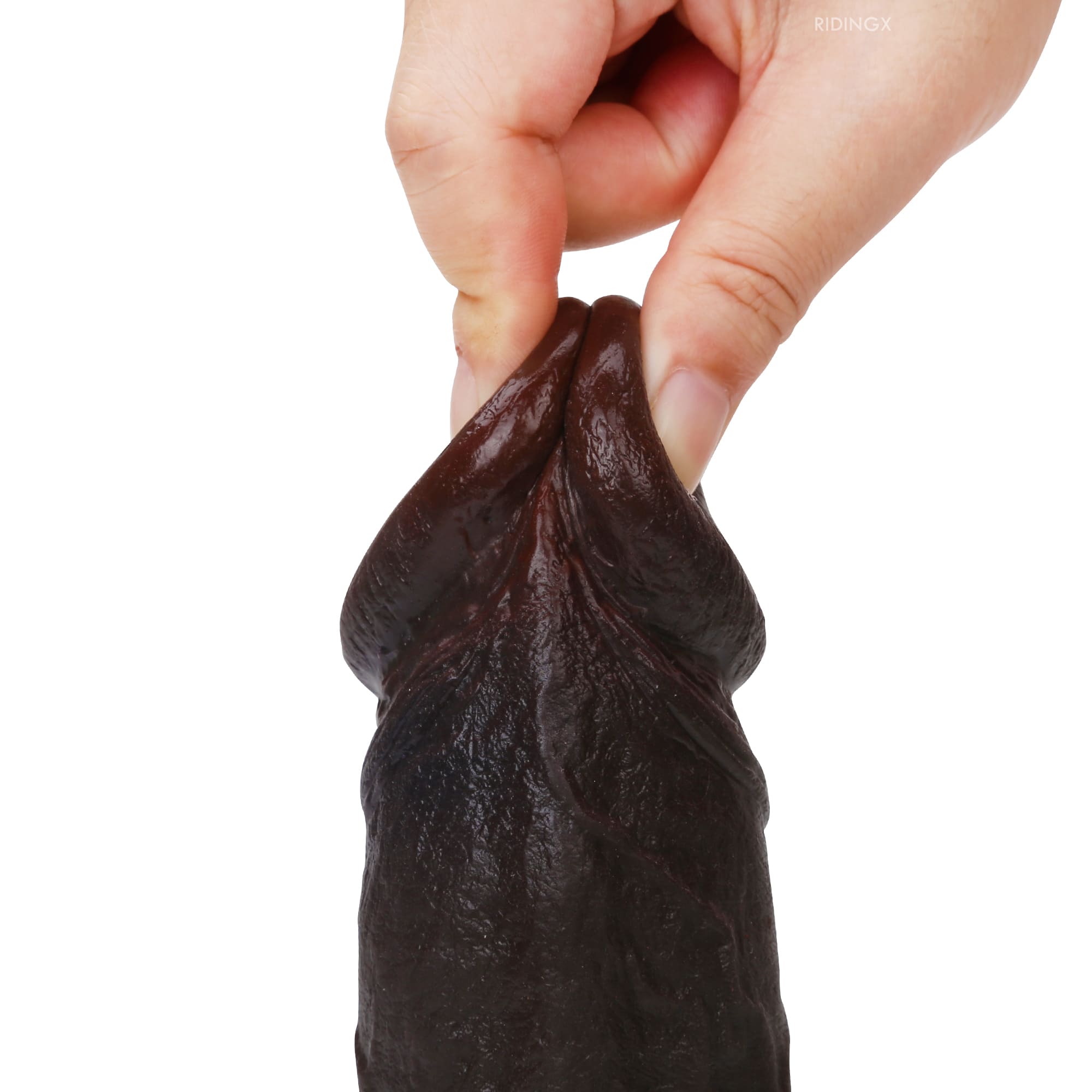 Ryder 9 inch BBC Realistic Curved Dildo Soft Skin With Keel