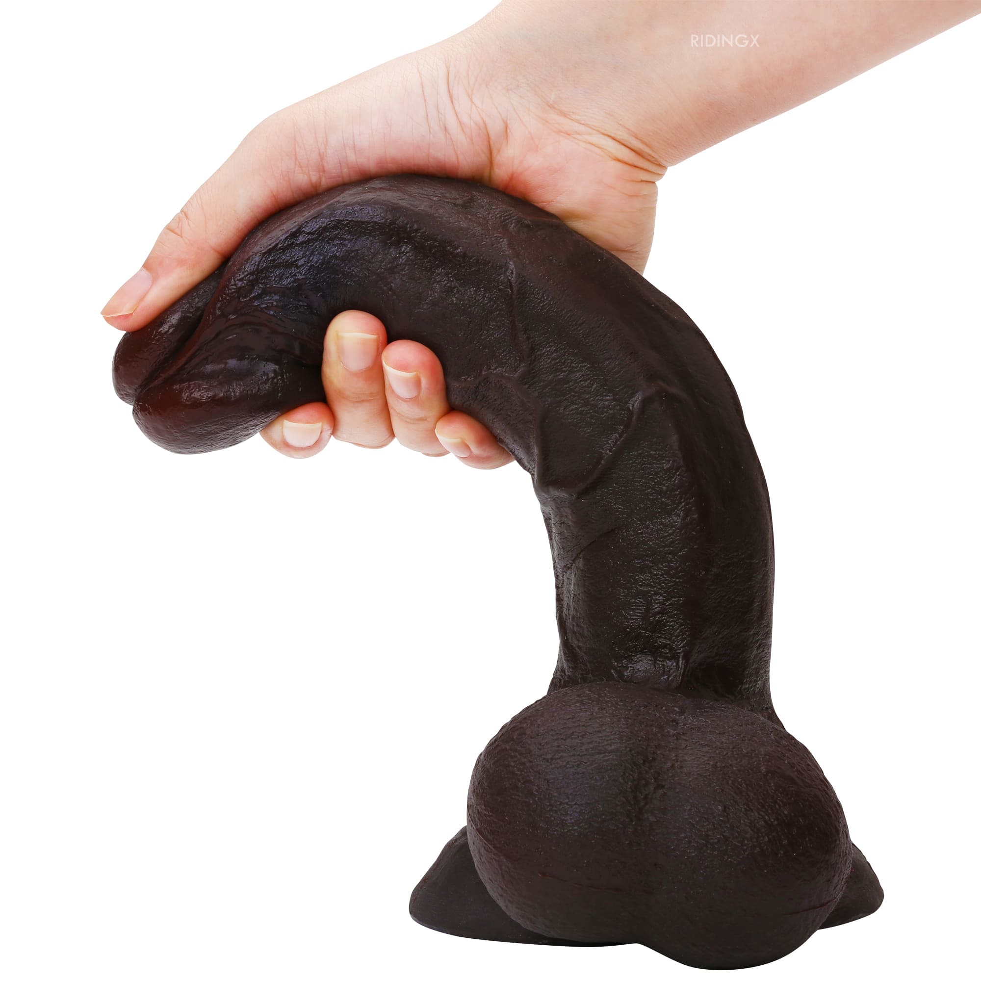 Ryder 9 inch BBC Realistic Curved Dildo Soft Skin With Keel