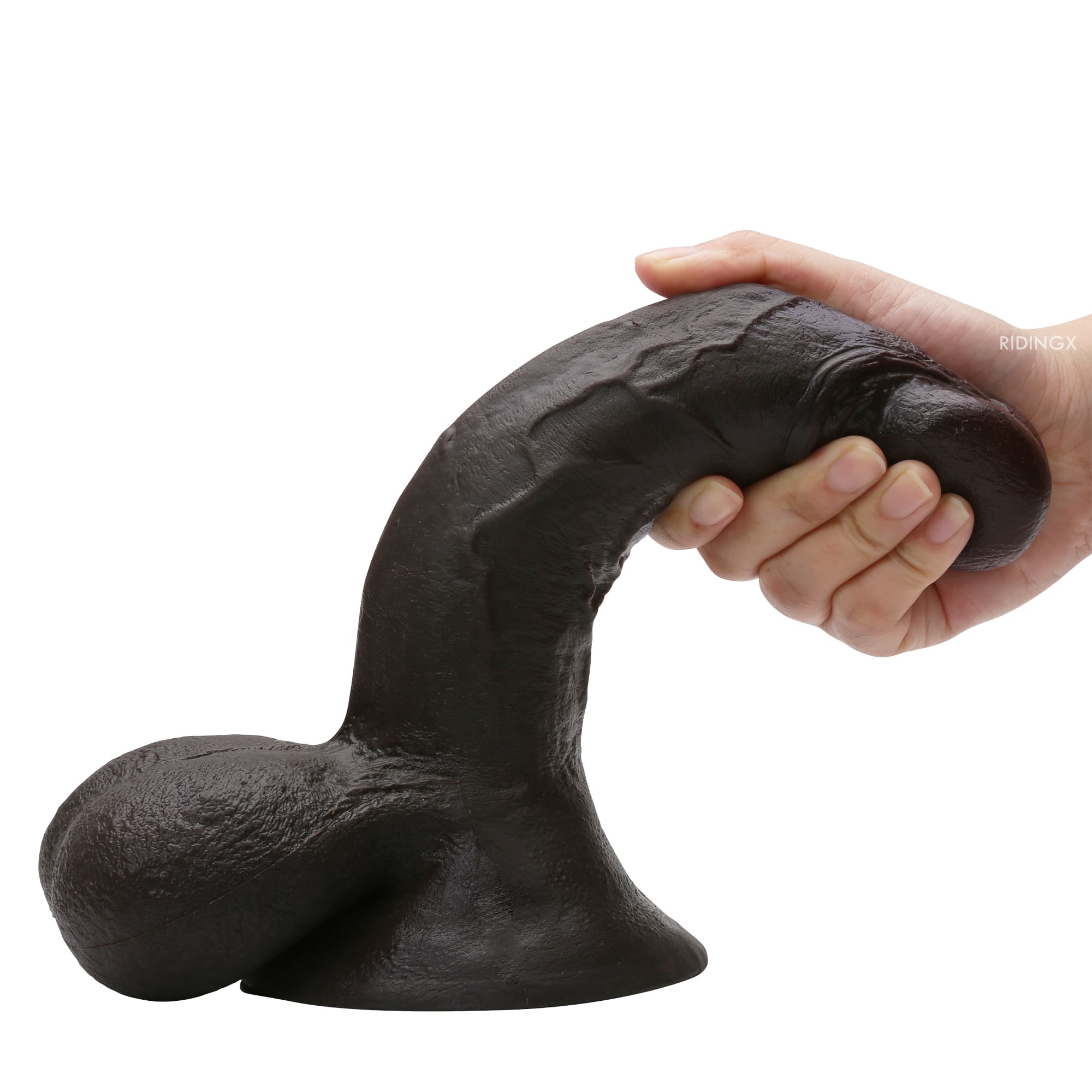 Ryder 9 inch BBC Realistic Curved Dildo Soft Skin With Keel