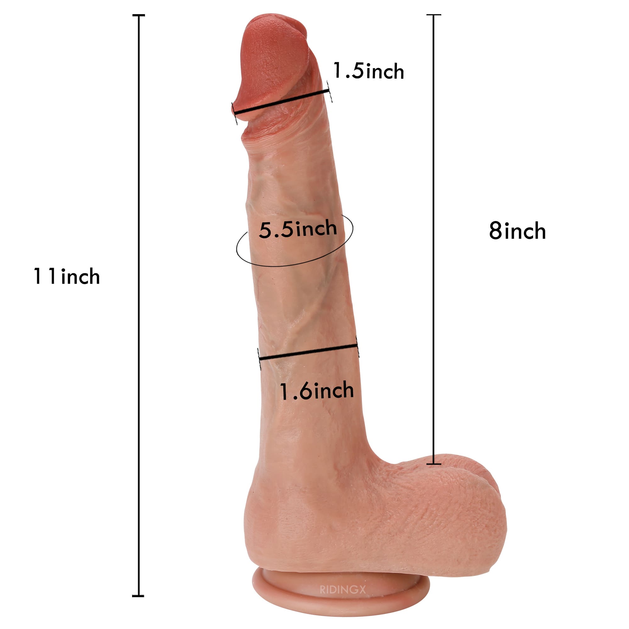 Zion 11 inch Huge Ultra Realistic Skin Dildo Real Feel Dildo