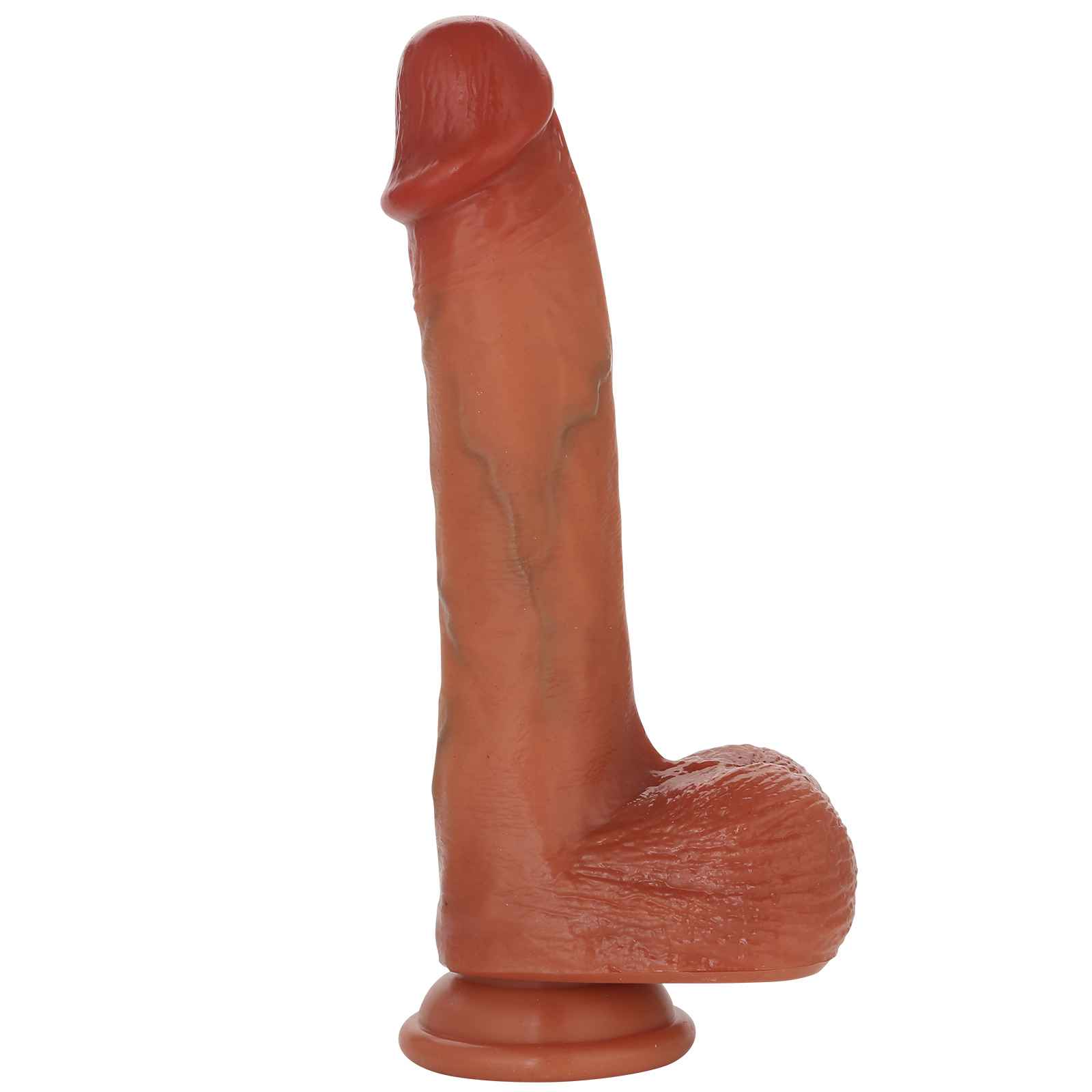 RidingX® Adam 8 inch APP Control Thrusting Dildo Vibration Dildo Smart Phone Brown