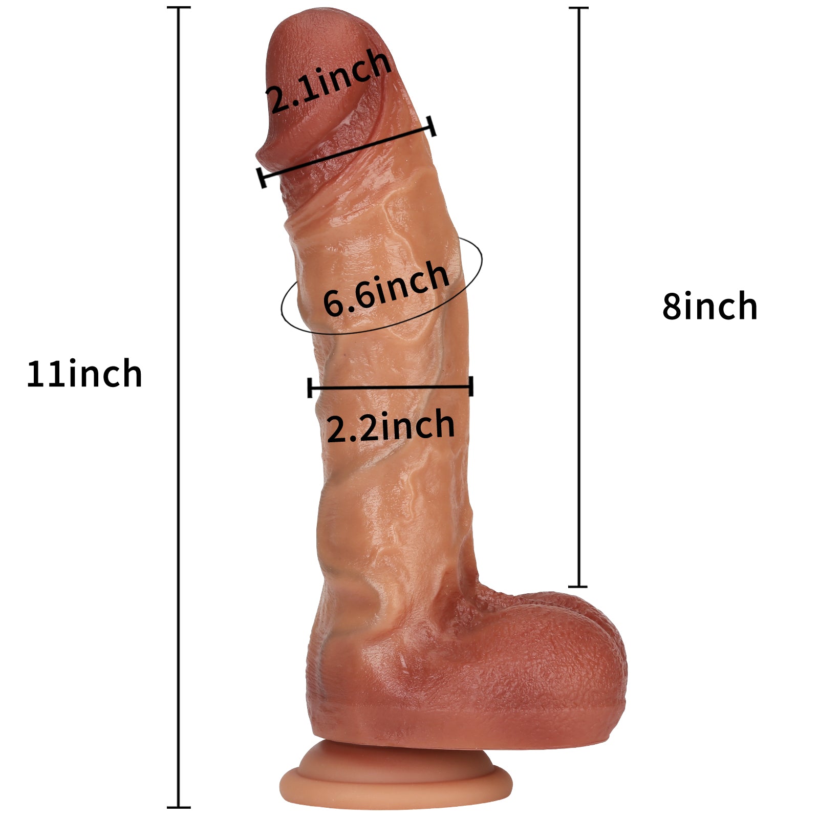 Titan 11 inch Thrusting Dildo Vibration Dildo with Remote Control