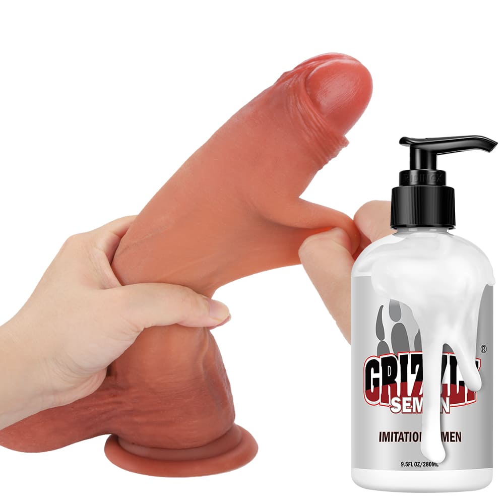 Strap-On BigNut 10 inch Dildo Sliding Skin Dildo