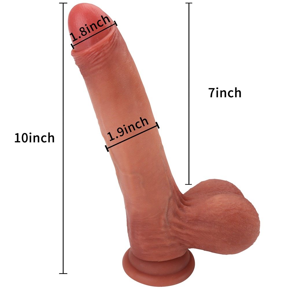 BigNut 10 inch Most Realistic Sliding Skin Dildo Foreskin Dildo With Ball