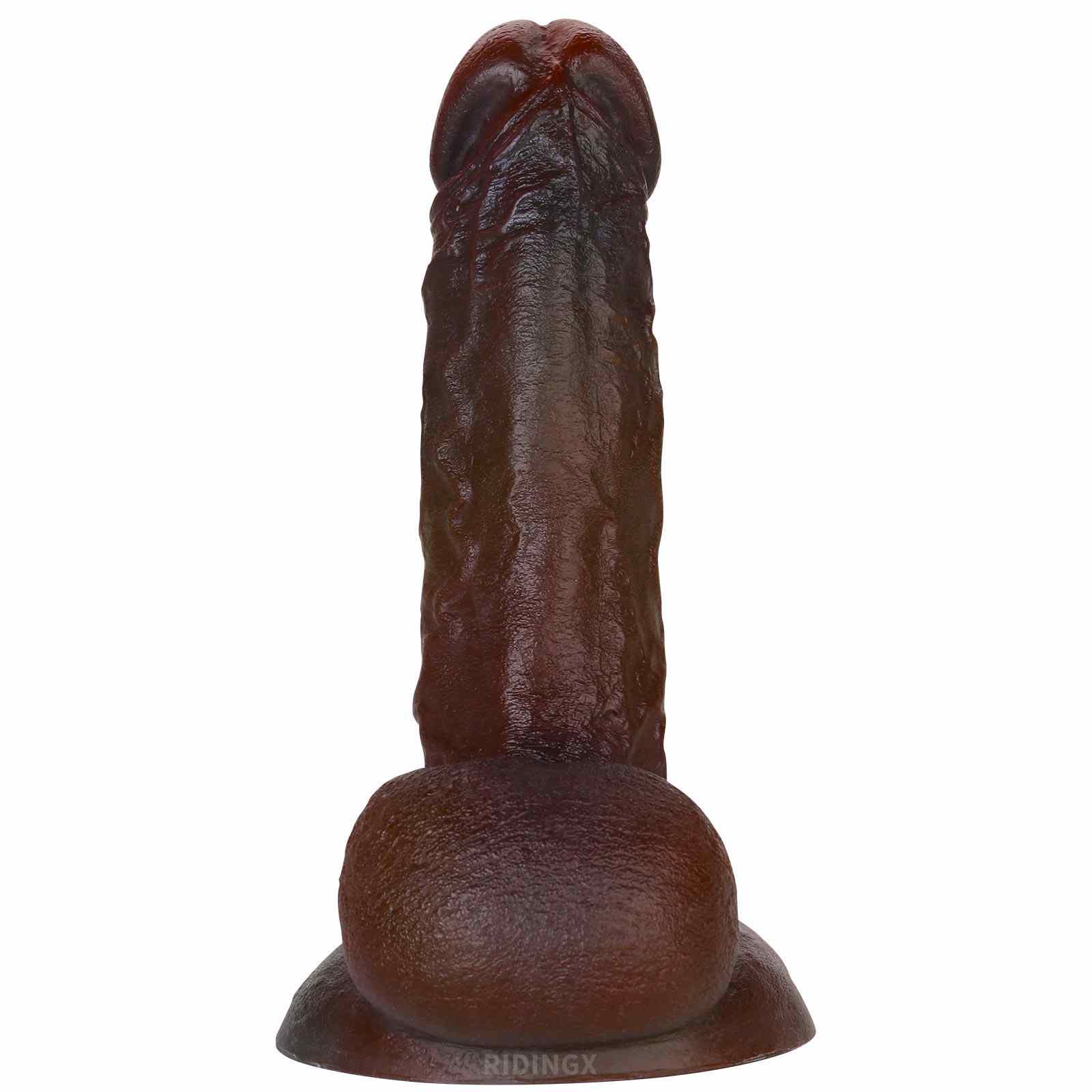Blake 7 inch Most Realistic Black Lifelike Real Skin Dildo