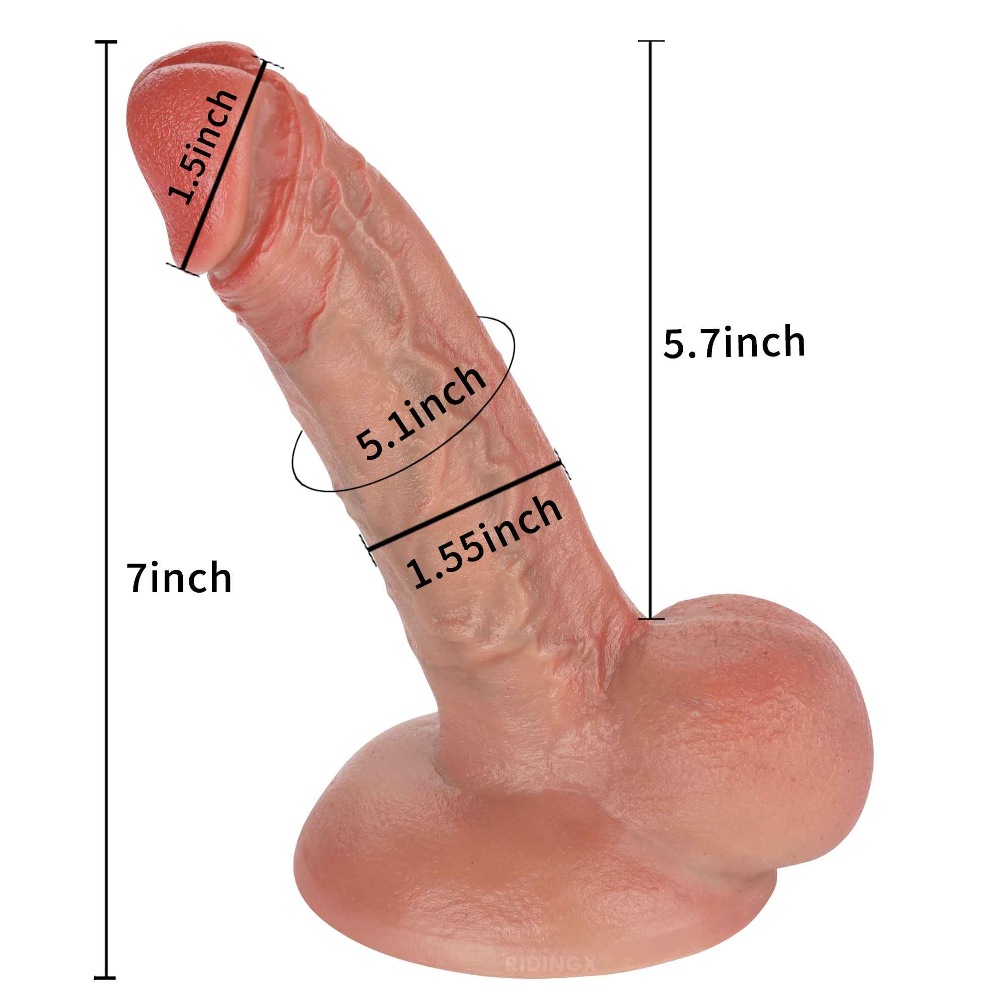 Blake 7 inch Most Realistic Real Skin Lifelike Real Man Dildo