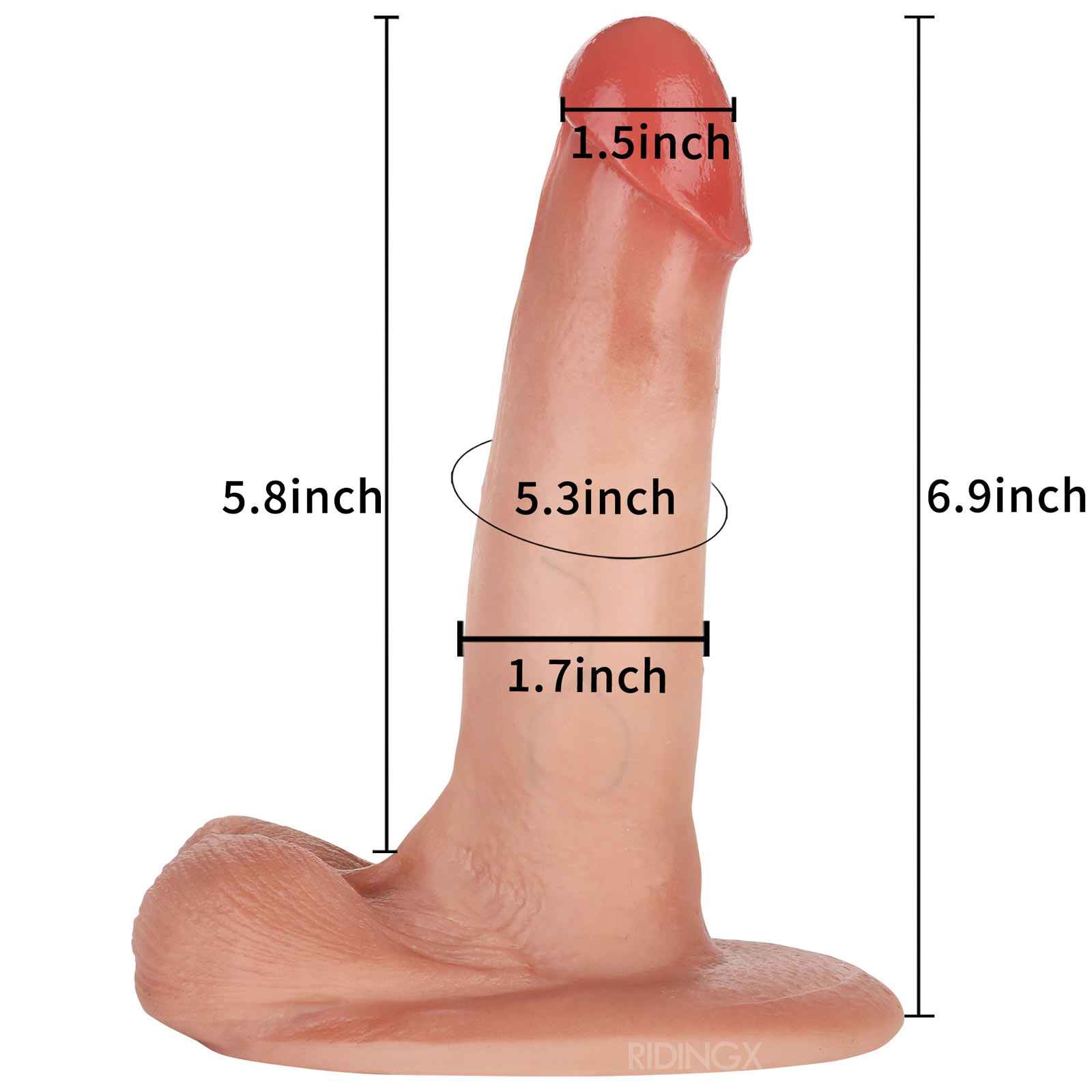 Butter 6.9 inch Sliding Skin Ultra Realistic Dildo & Real Balls