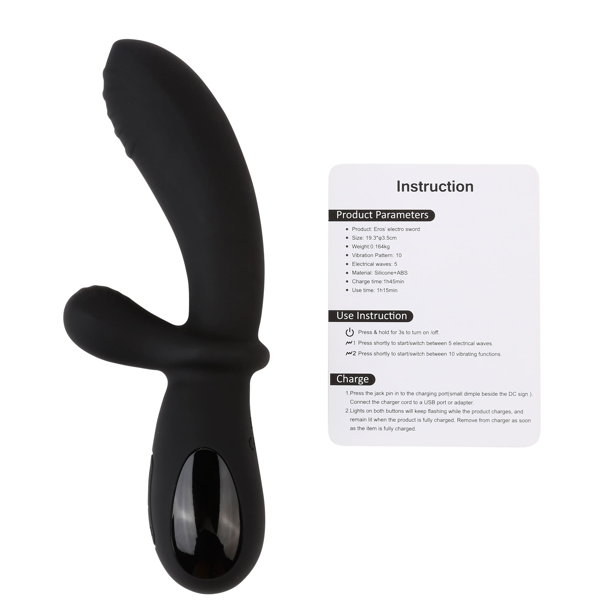 RidingX®Electro Sword Vibrator Dildo E-Stim G Spot Vibrator