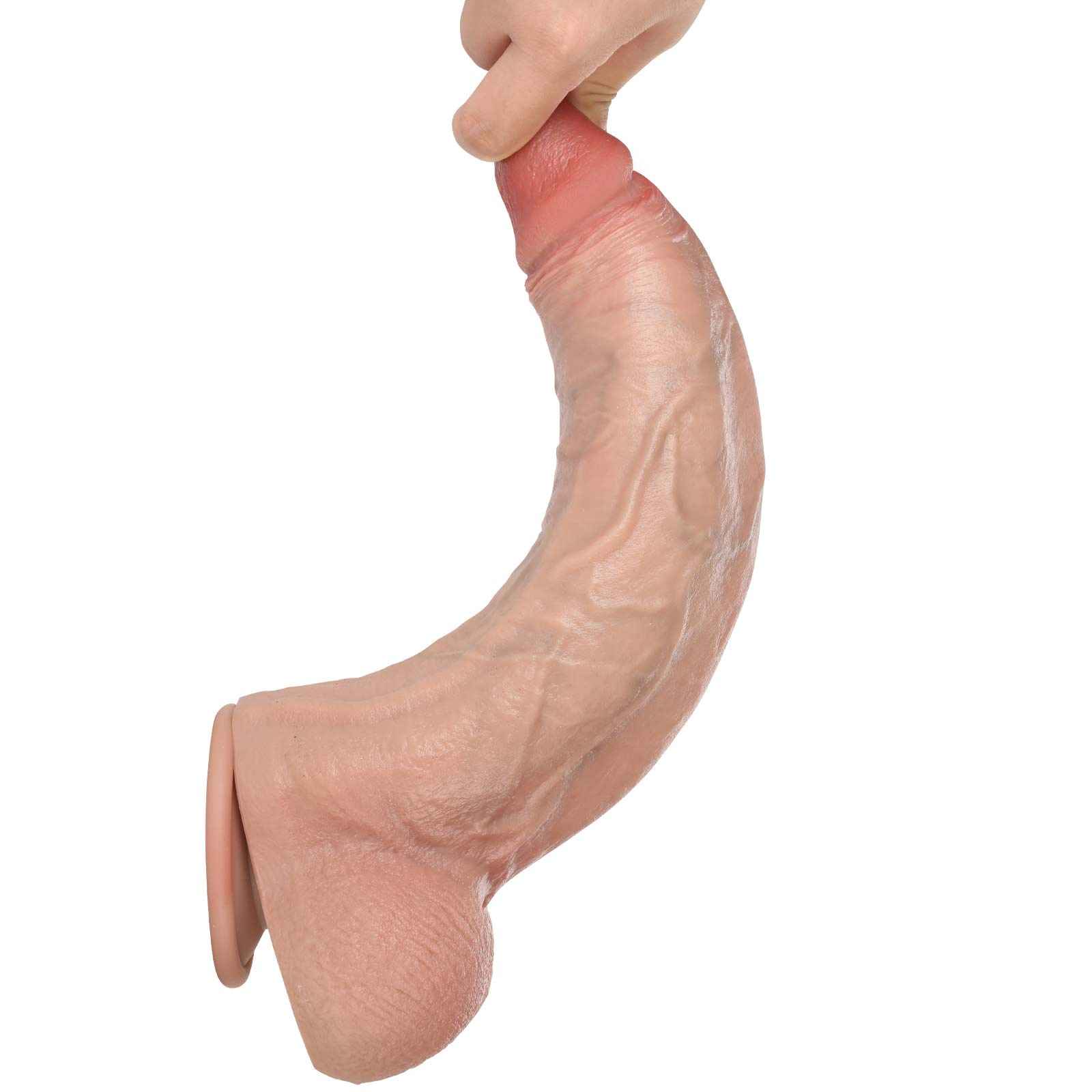 Enzo 12 inch Realistic Vein Huge Girthy Realistic Dildo