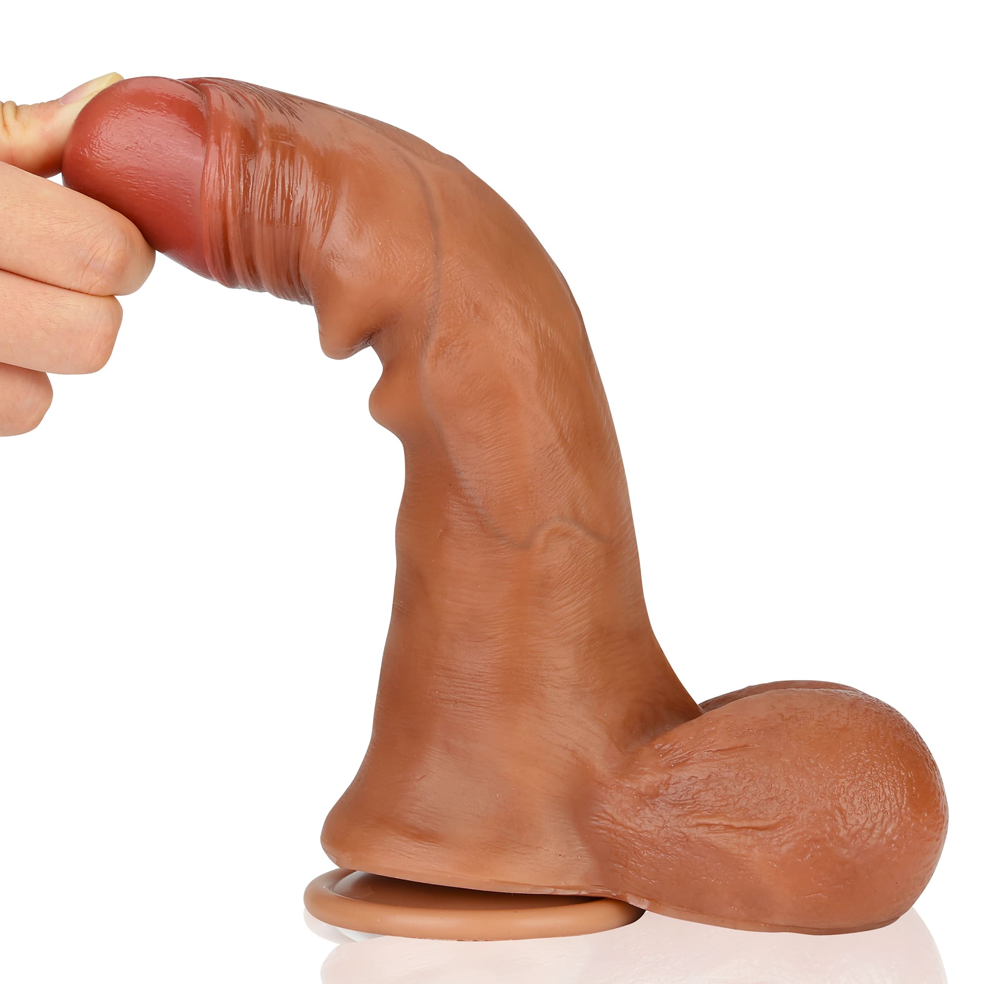 Foreskin 9 inch Sliding Skin Most Realistic Dildo & Real Balls