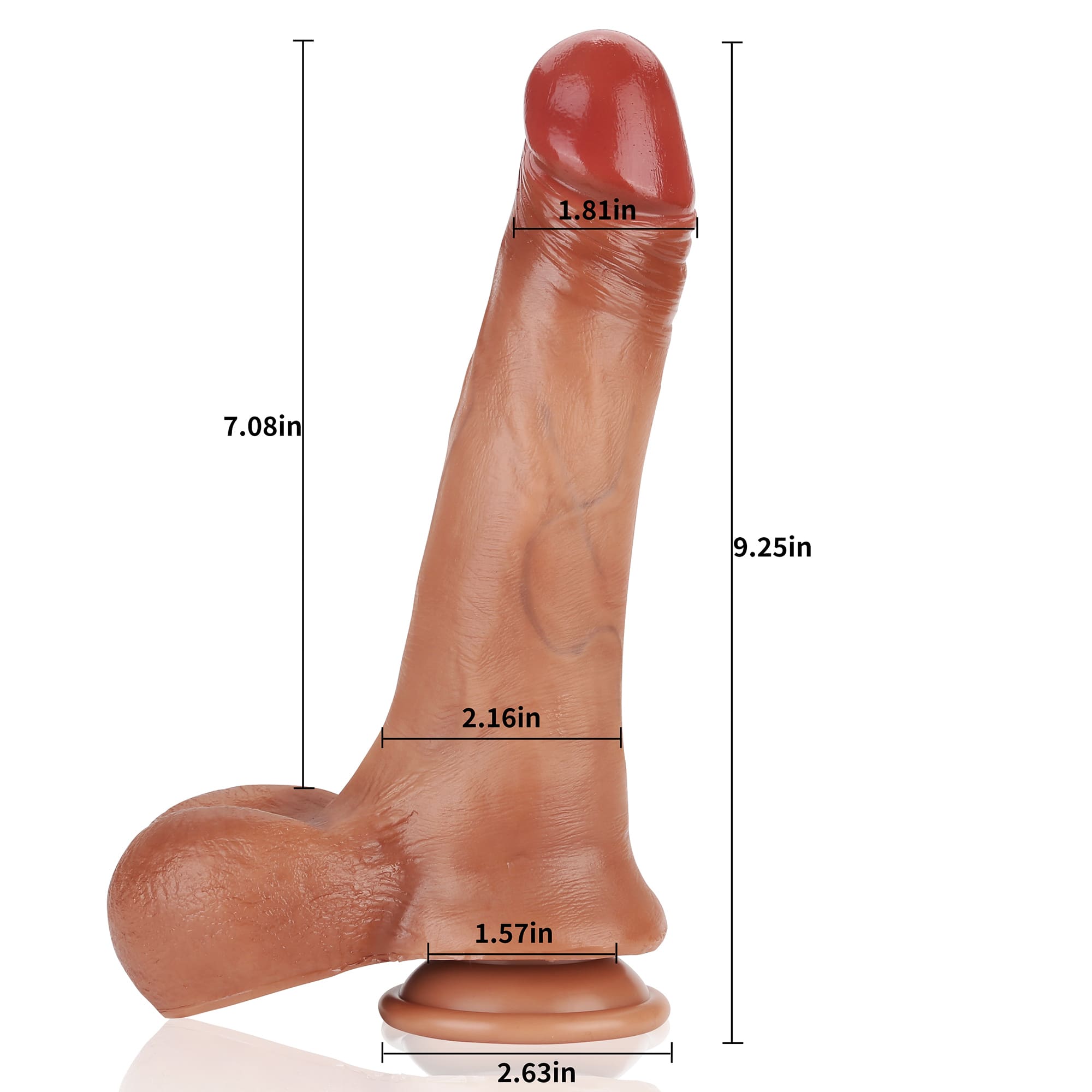 Foreskin 9 inch Black Sliding Skin Dildo BBC Dildo With Ball