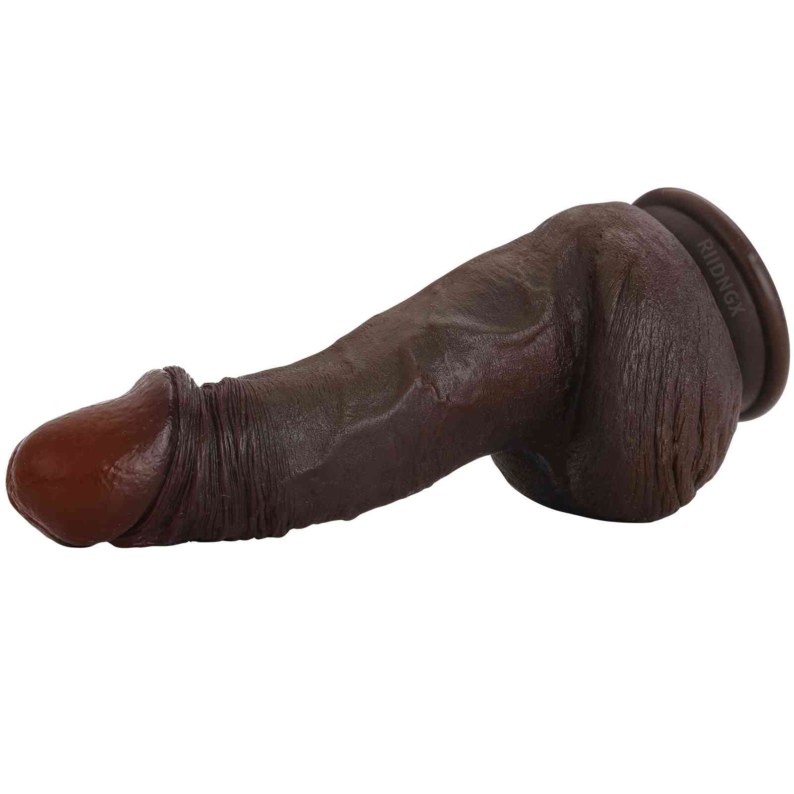 Hayes 8 inch Ultra Realistic Black Dildo Real Soft Skin BBC Dildo