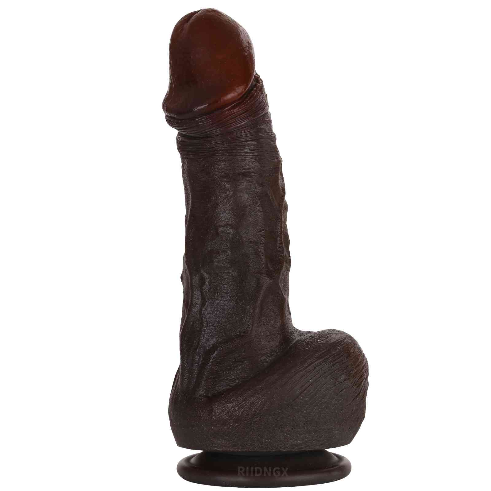 Hayes 8 inch Ultra Realistic Black Dildo Real Soft Skin BBC Dildo