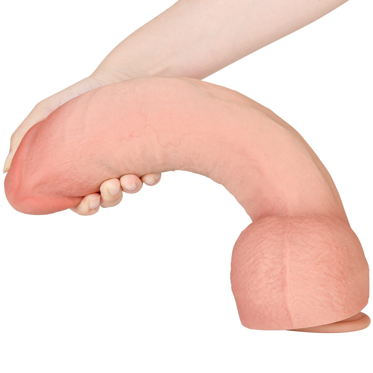 Rocket 13 inch Big Dual Density Silicone Real Skin Dildo