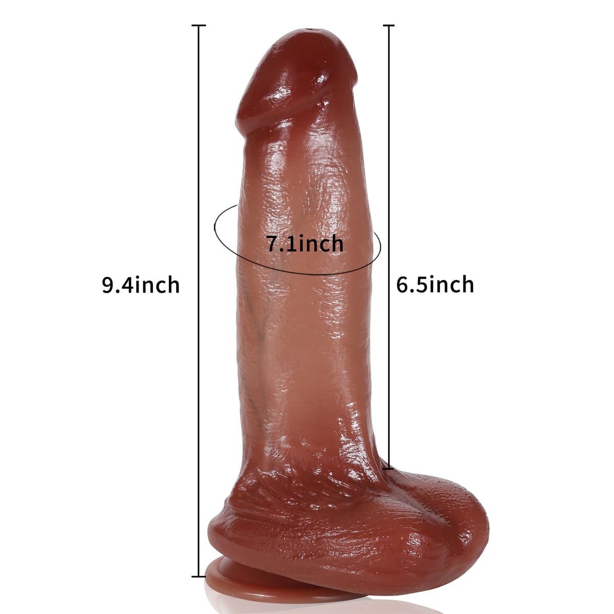 Benedict 9.4 Inch Large Thick Realistic 3 Modes Thrusting Dildo & 9 Modes Vibrating