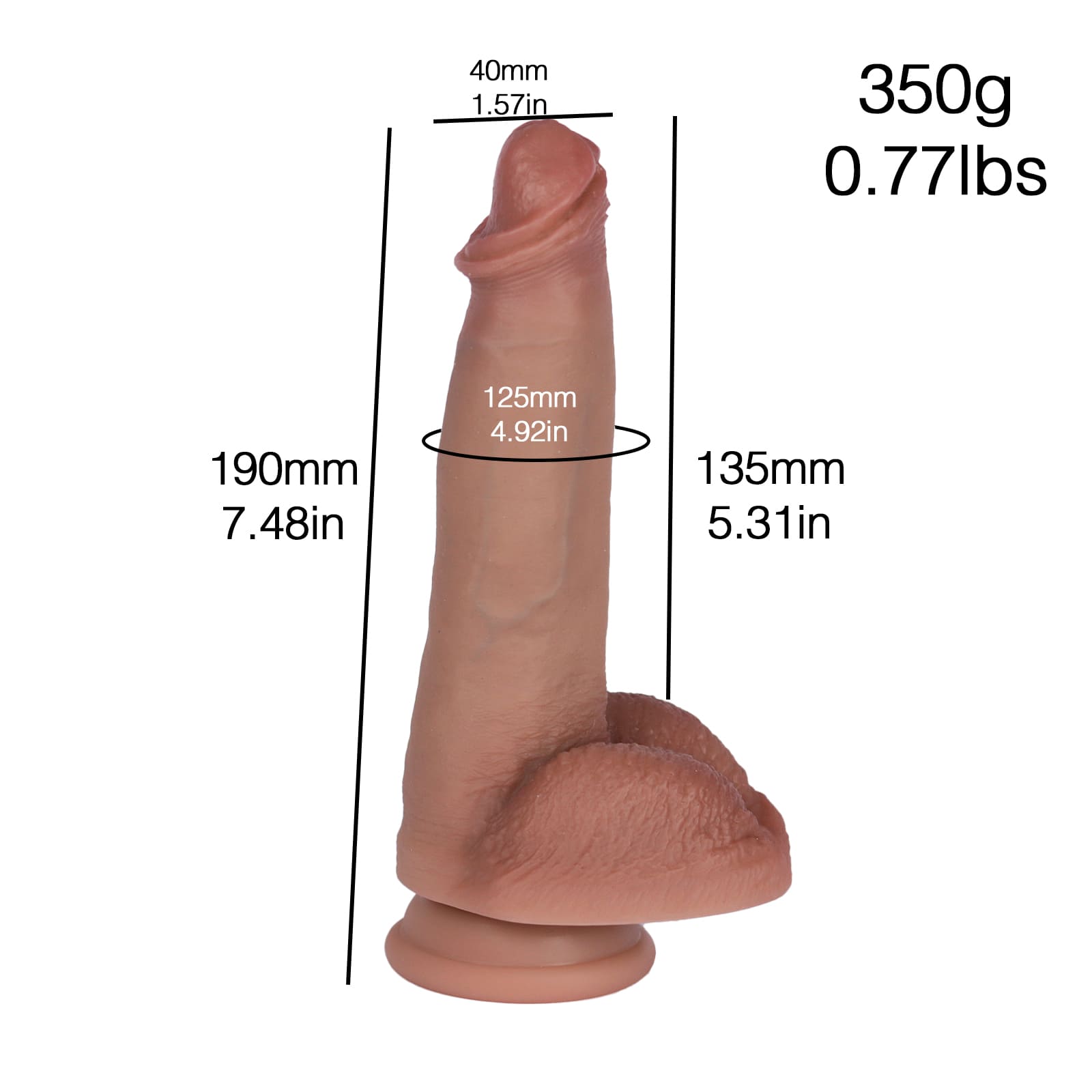 Max 7.4 in Ultra Lifelike Skin Most Realistic Dildo