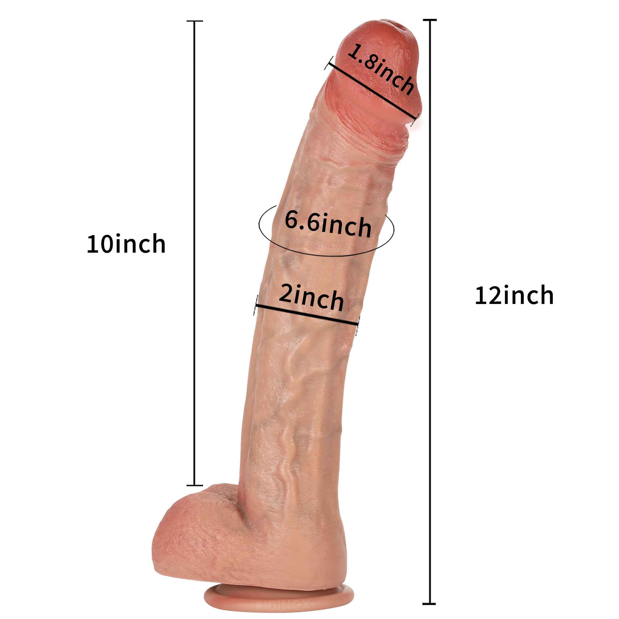 Monster 12 inch Most Realistic Dildo Real Glan Lifelike Vein Dildo With Keel