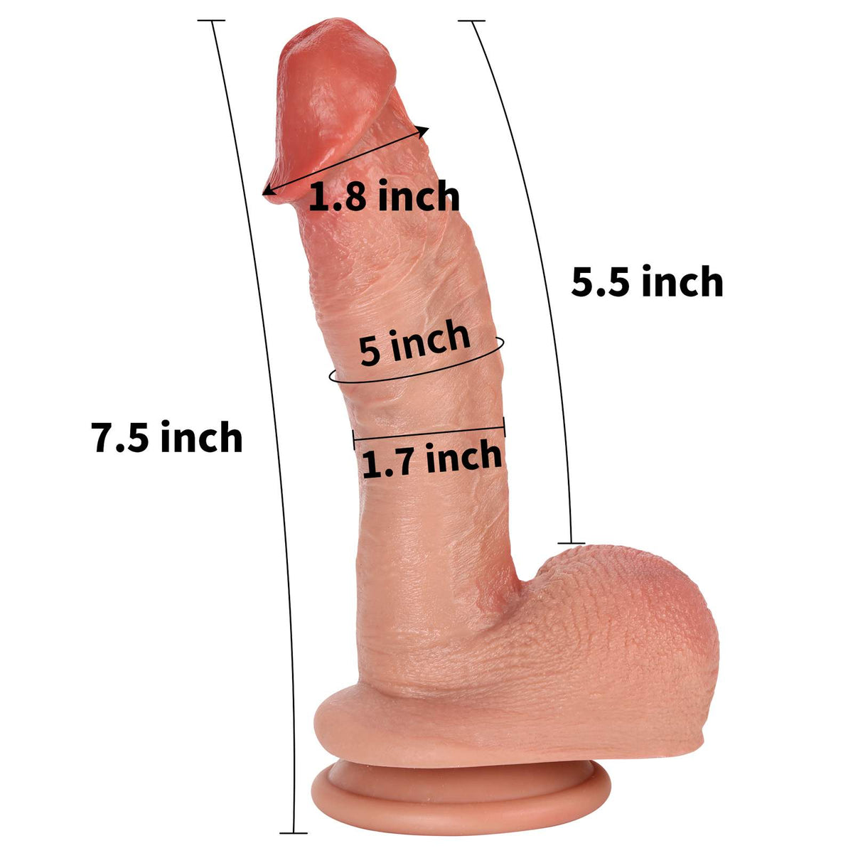 Colton 7 inch Real Feel Most Realistic Dildo