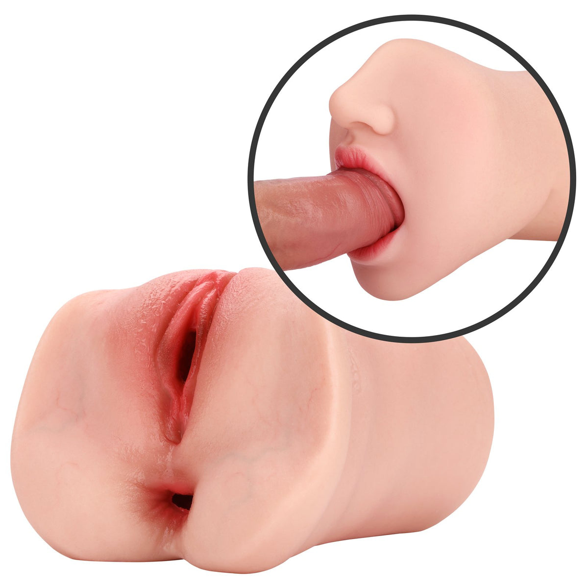 Hannah Realistic Pocket Pussy Ultra-Realistic Mouth Vagina & Anus Stroker
