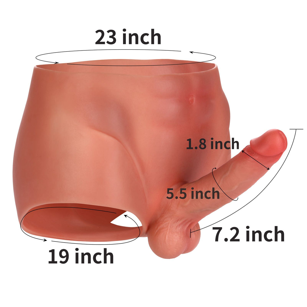 Edward 7 inch Realistic Strap-On Dildo Silicone Solid Dildo & Waterproof