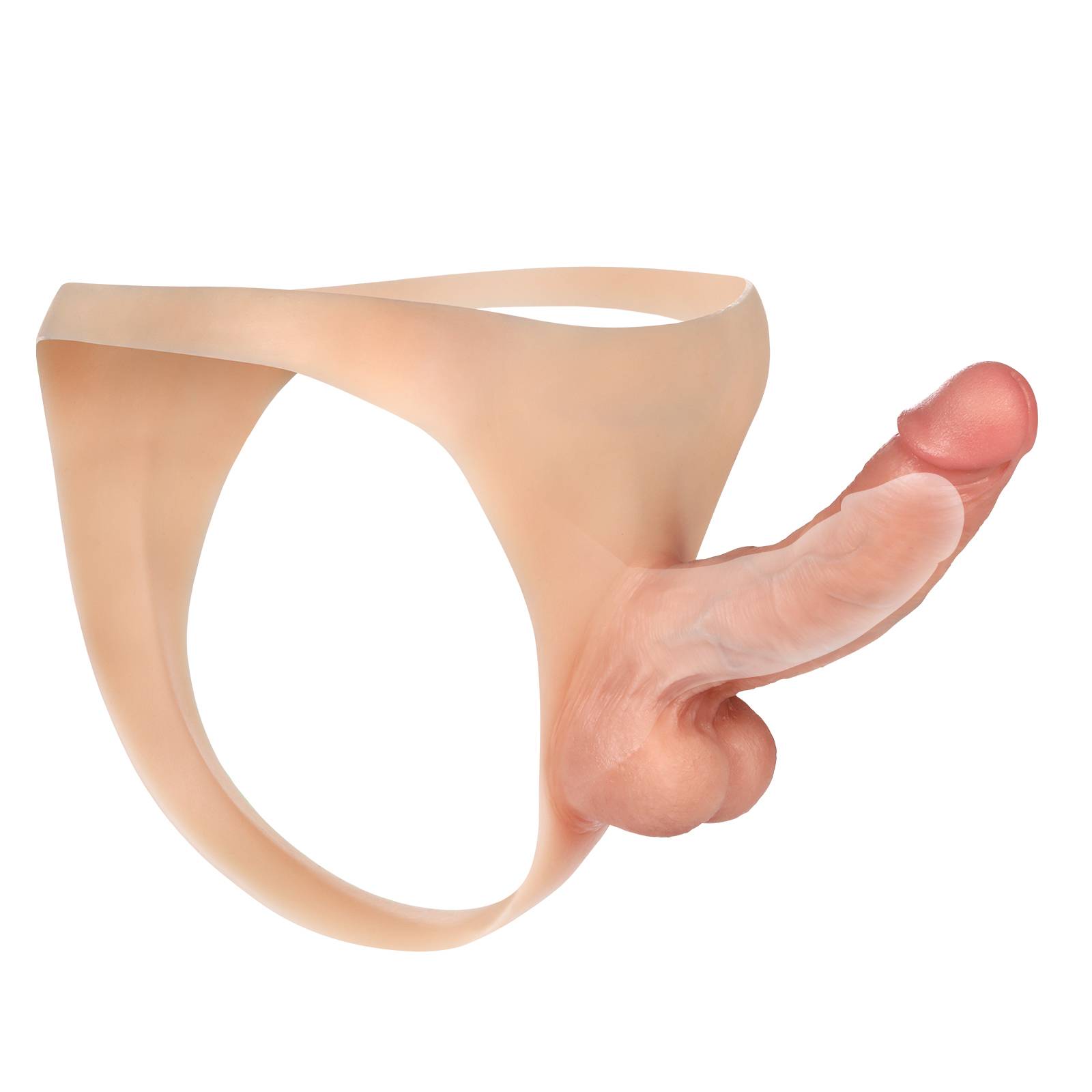 Ken 6 inch Wearable Hollow Penis Extension Sleeve Strap On Dildo Hollow