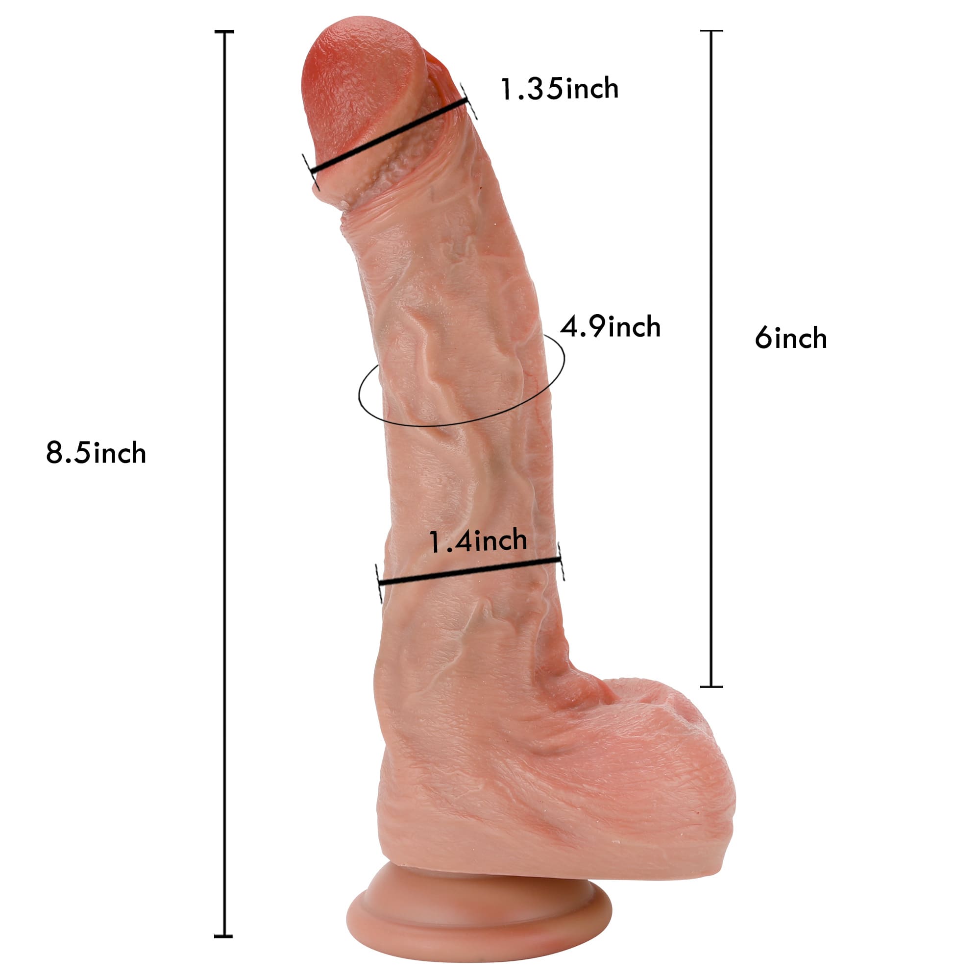 Sweety 8 inch Realistic Dildo Super Realistic Skin RealLike Soft Glan