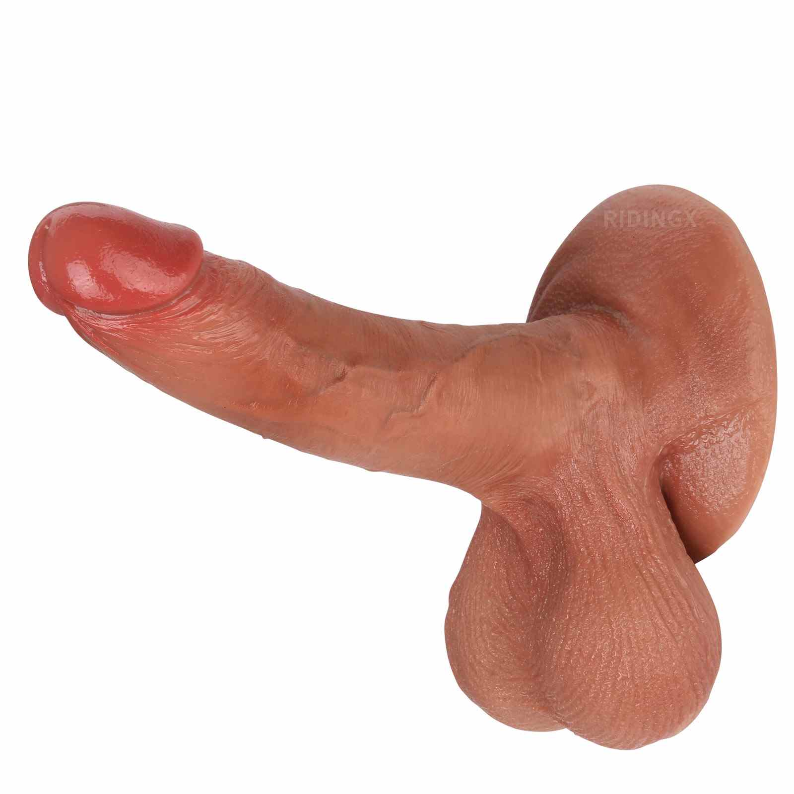 Tiger 7 inch Realistic Dildo With Real Balls & Flexible Glan