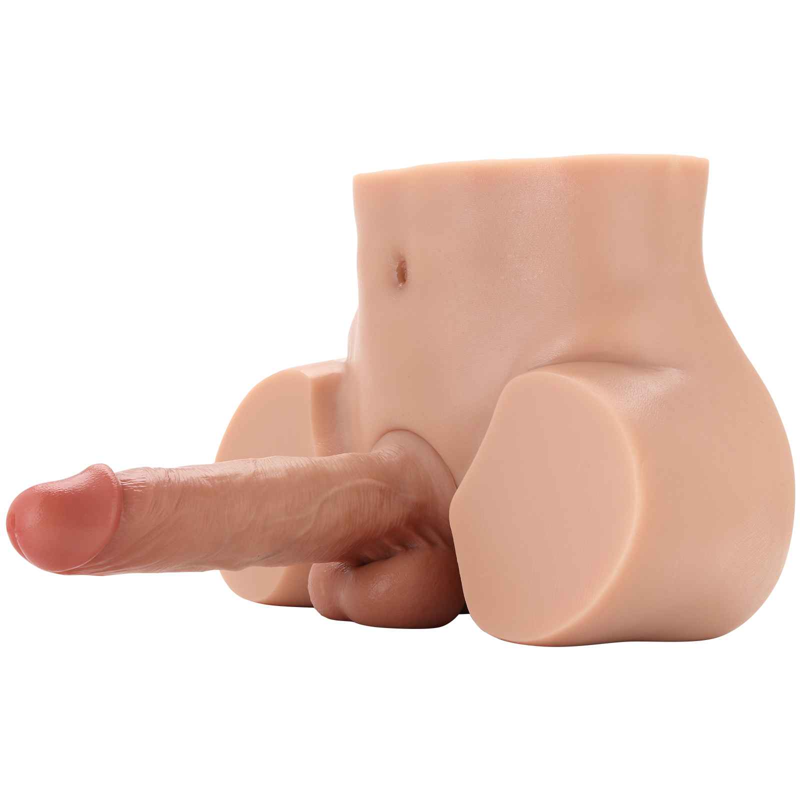 RidingX Justin 14lb Realistic Torso Dildo & James 7inch Dildo (Flesh)