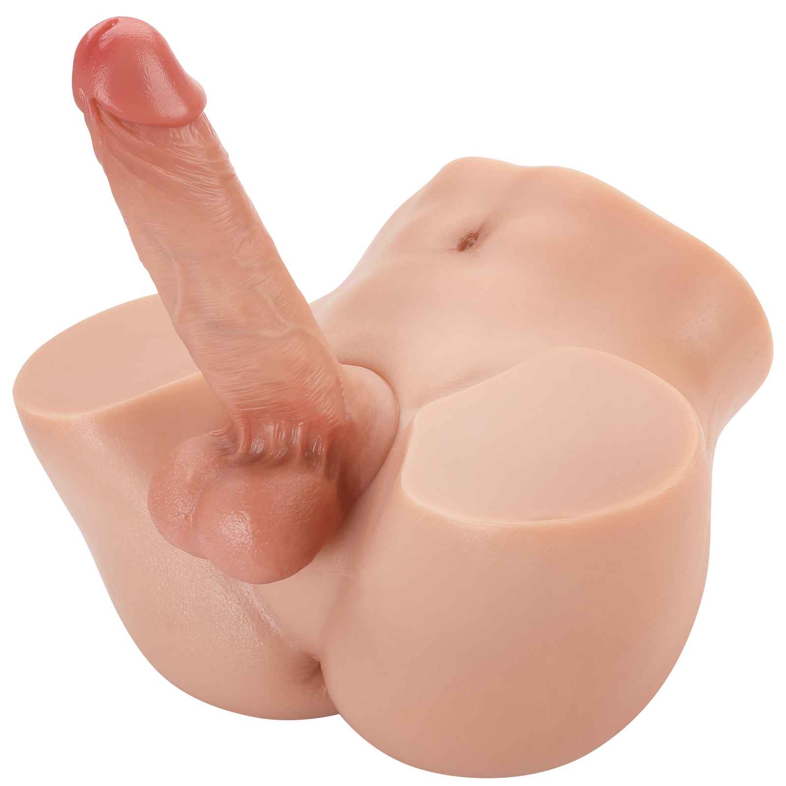 RidingX Justin 14lb Realistic Torso Dildo & James 7inch Dildo (Flesh)