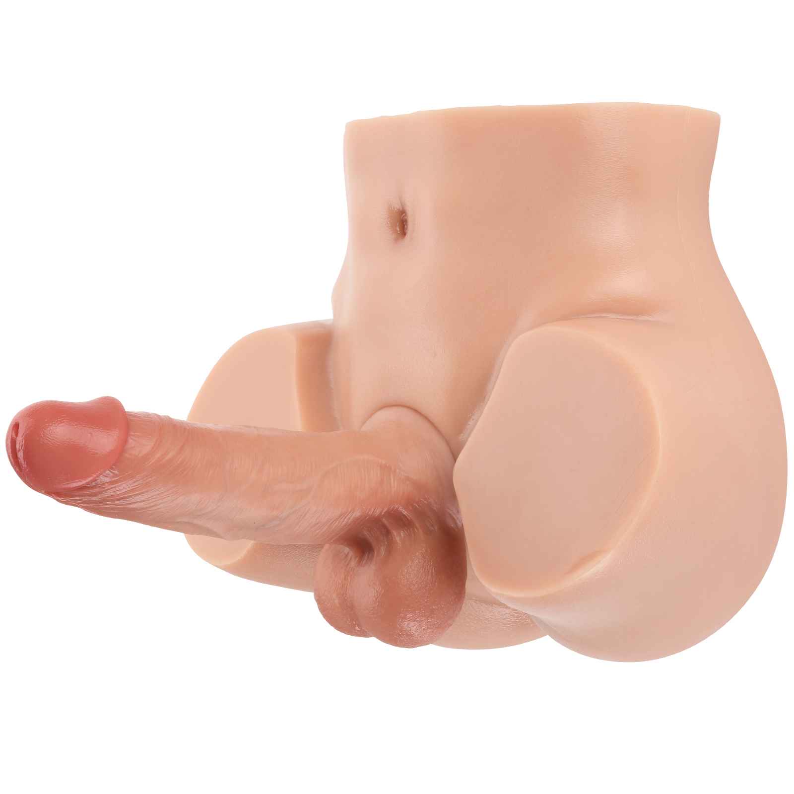 RidingX Justin 14lb Realistic Torso Dildo & James 7inch Dildo (Flesh)